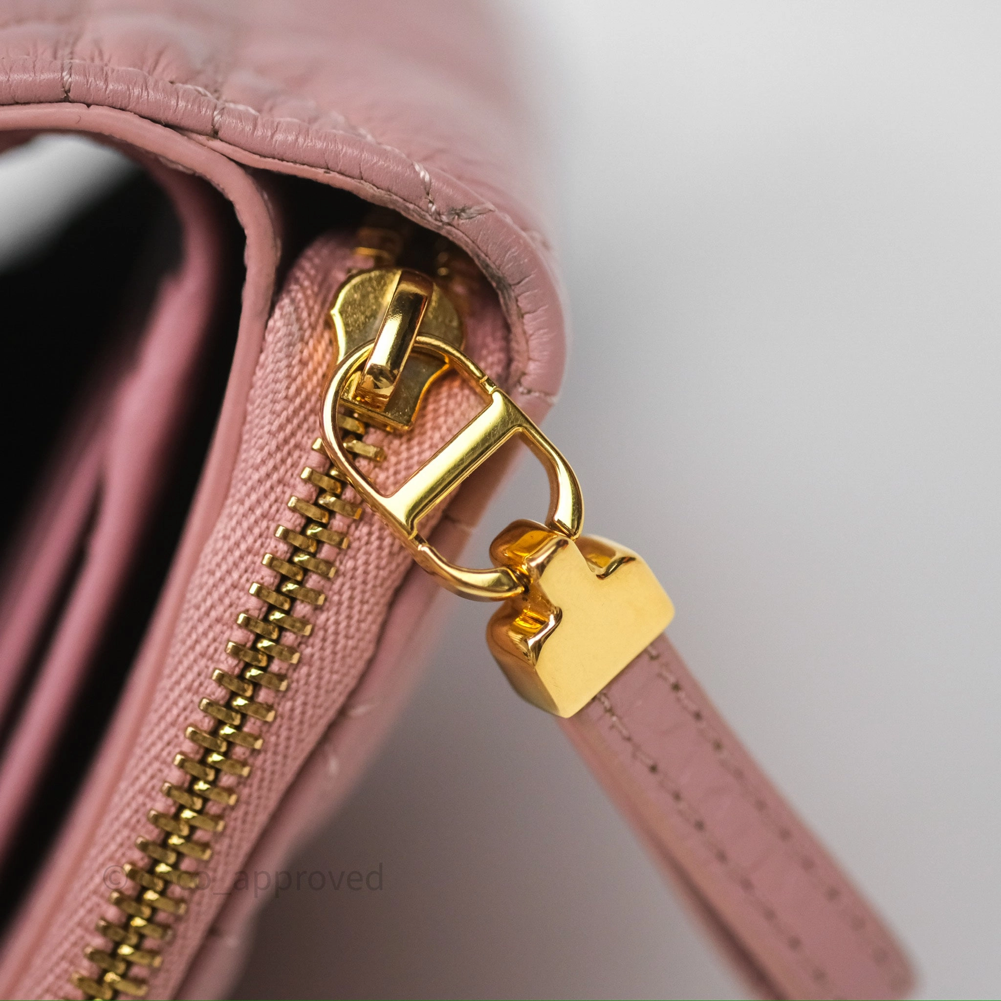 Christian Dior Medium Caro Scarlet Zipped Wallet Pink Cannage Calfskin