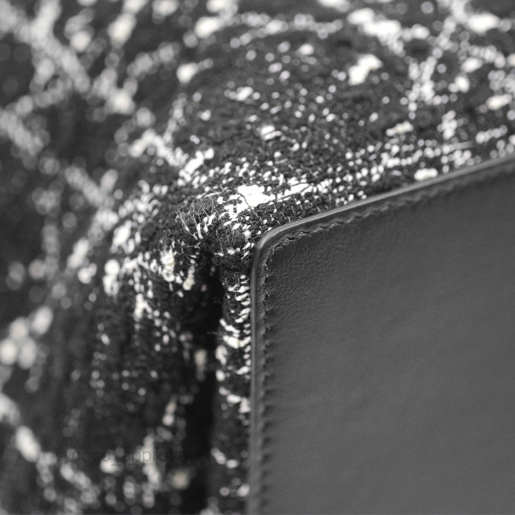 Christian Dior Medium Dior Toujours Bag Black Cannage Tweed
