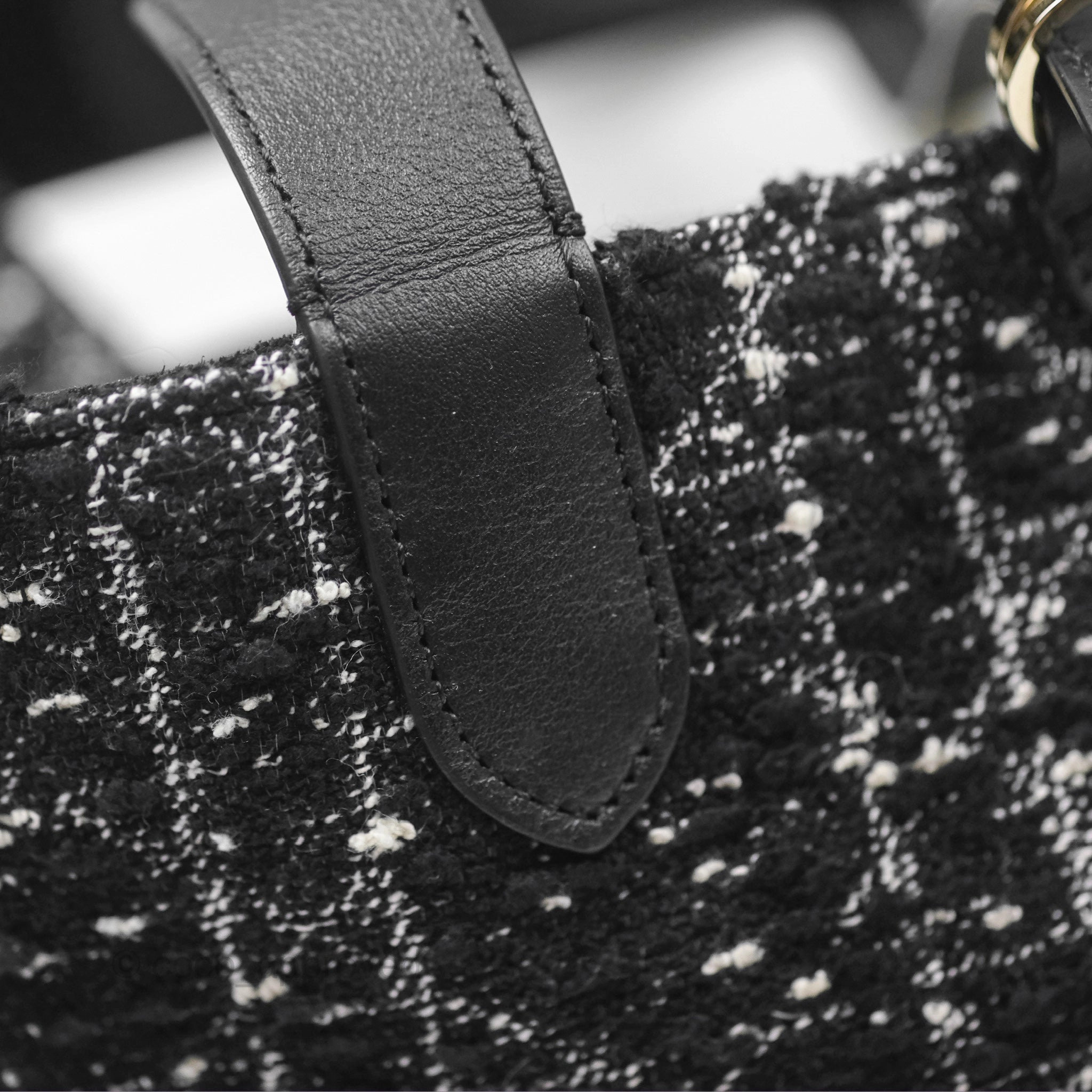 Christian Dior Medium Dior Toujours Bag Black Cannage Tweed