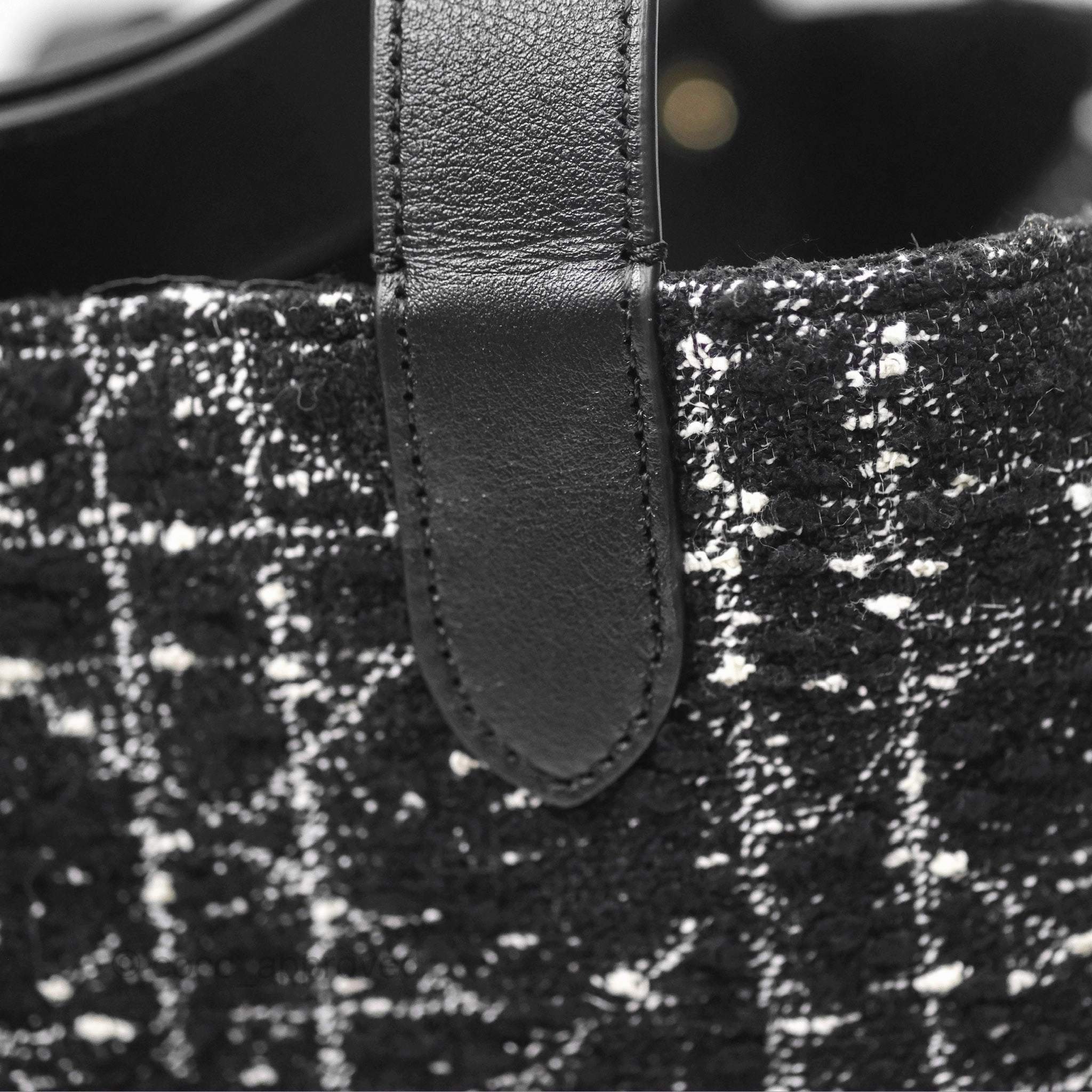 Christian Dior Medium Dior Toujours Bag Black Cannage Tweed