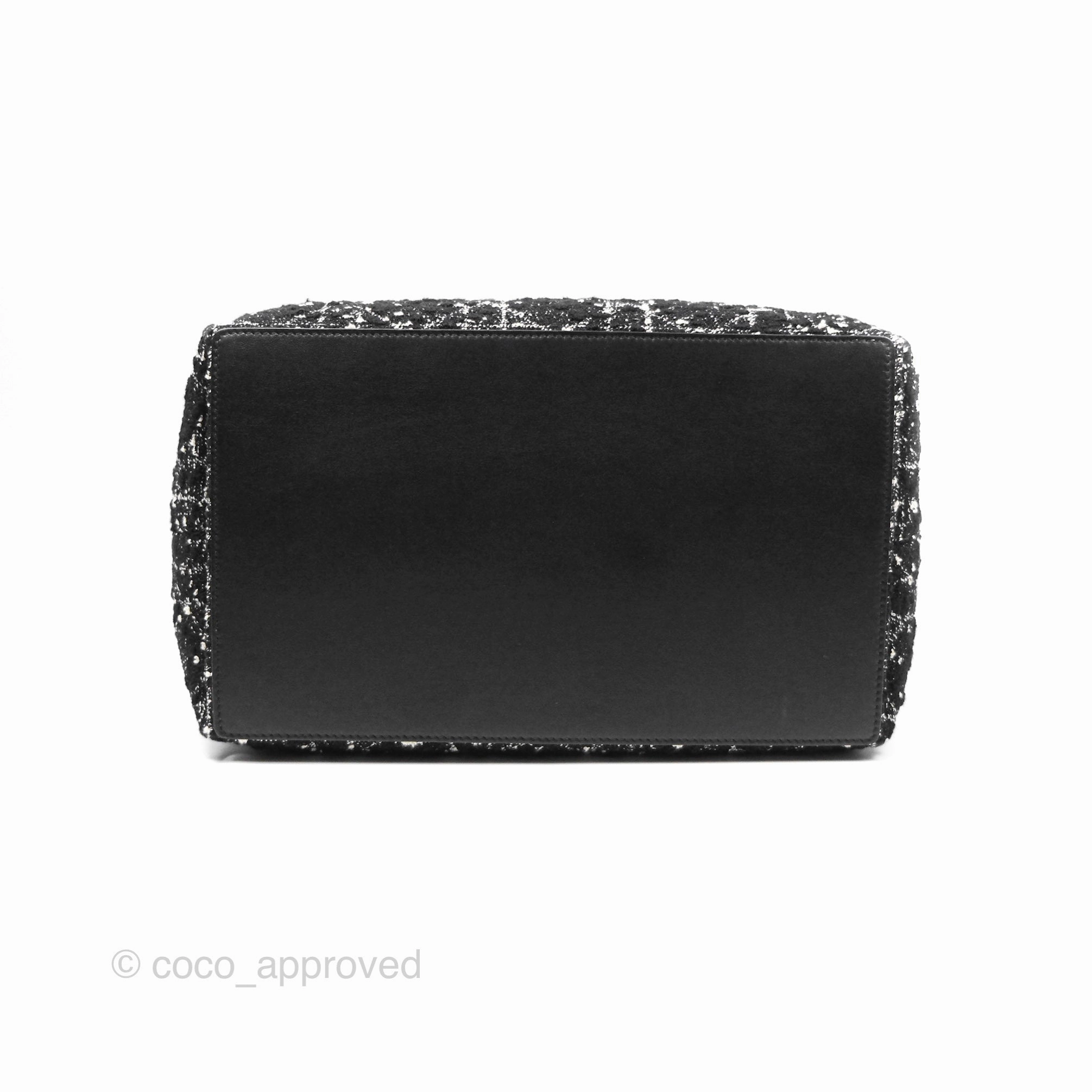 Christian Dior Medium Dior Toujours Bag Black Cannage Tweed
