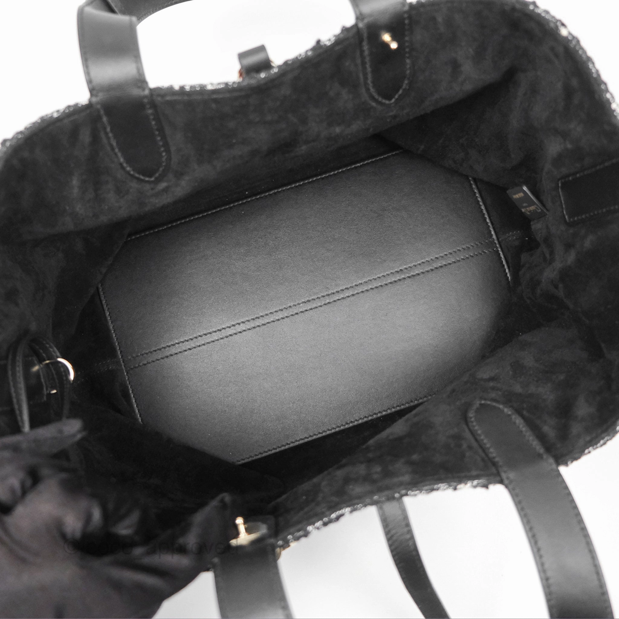 Christian Dior Medium Dior Toujours Bag Black Cannage Tweed