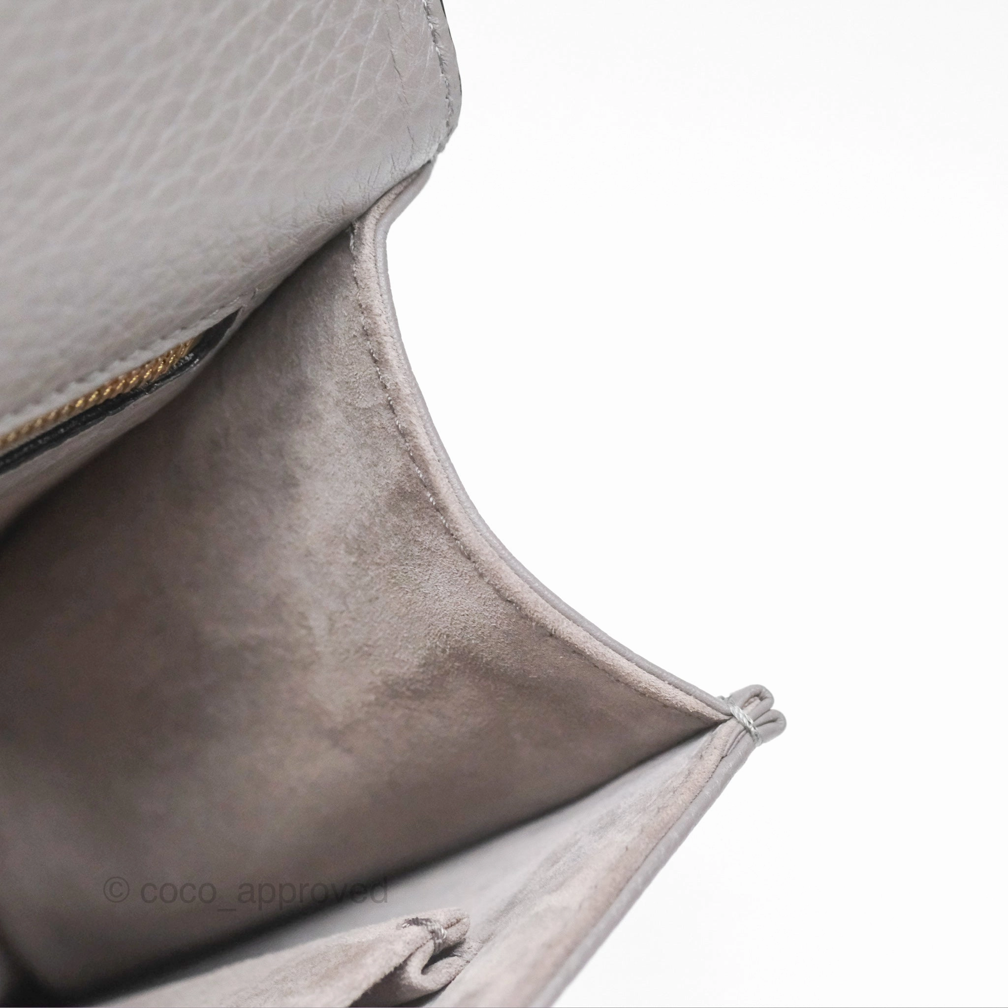 Christian Dior Medium Diorama Calfskin Flap Bag Grey Gold Hardware