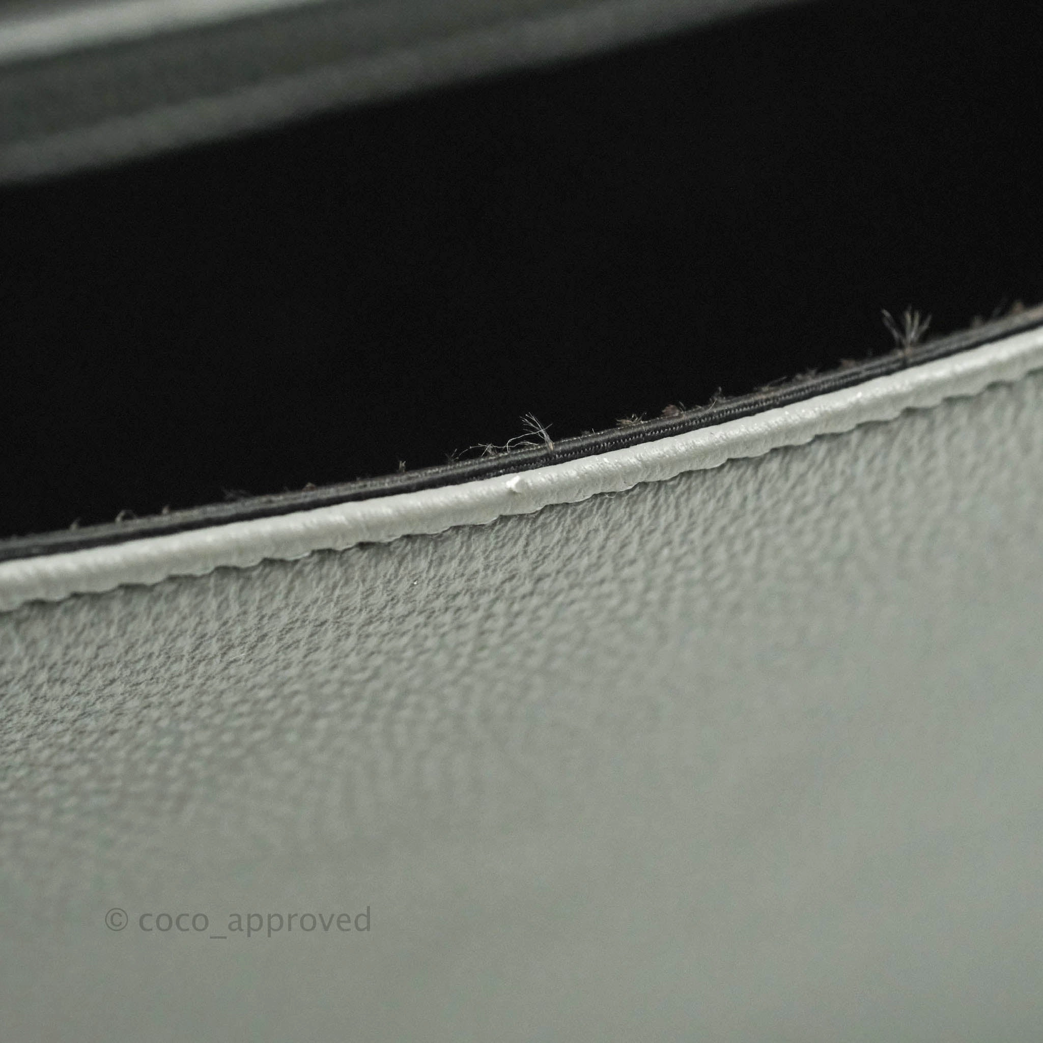 Christian Dior Medium Diorama Calfskin Flap Bag Grey Silver Hardware