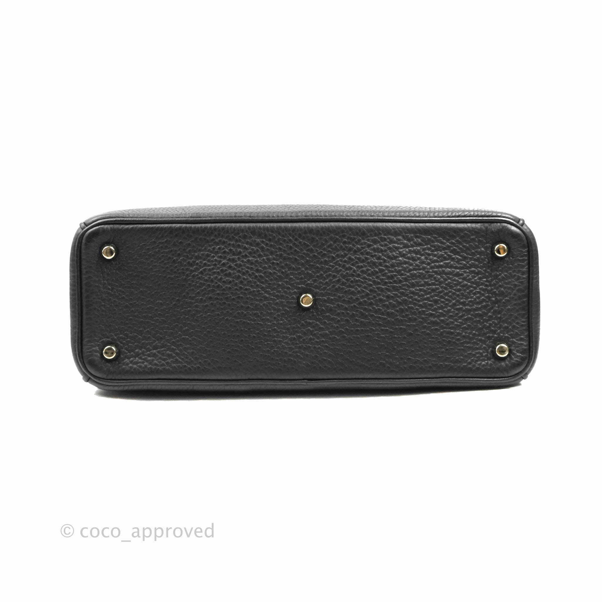 Christian Dior Medium Diorissimo Bag Black Fuchsia Grained Calfskin Gold Hardware