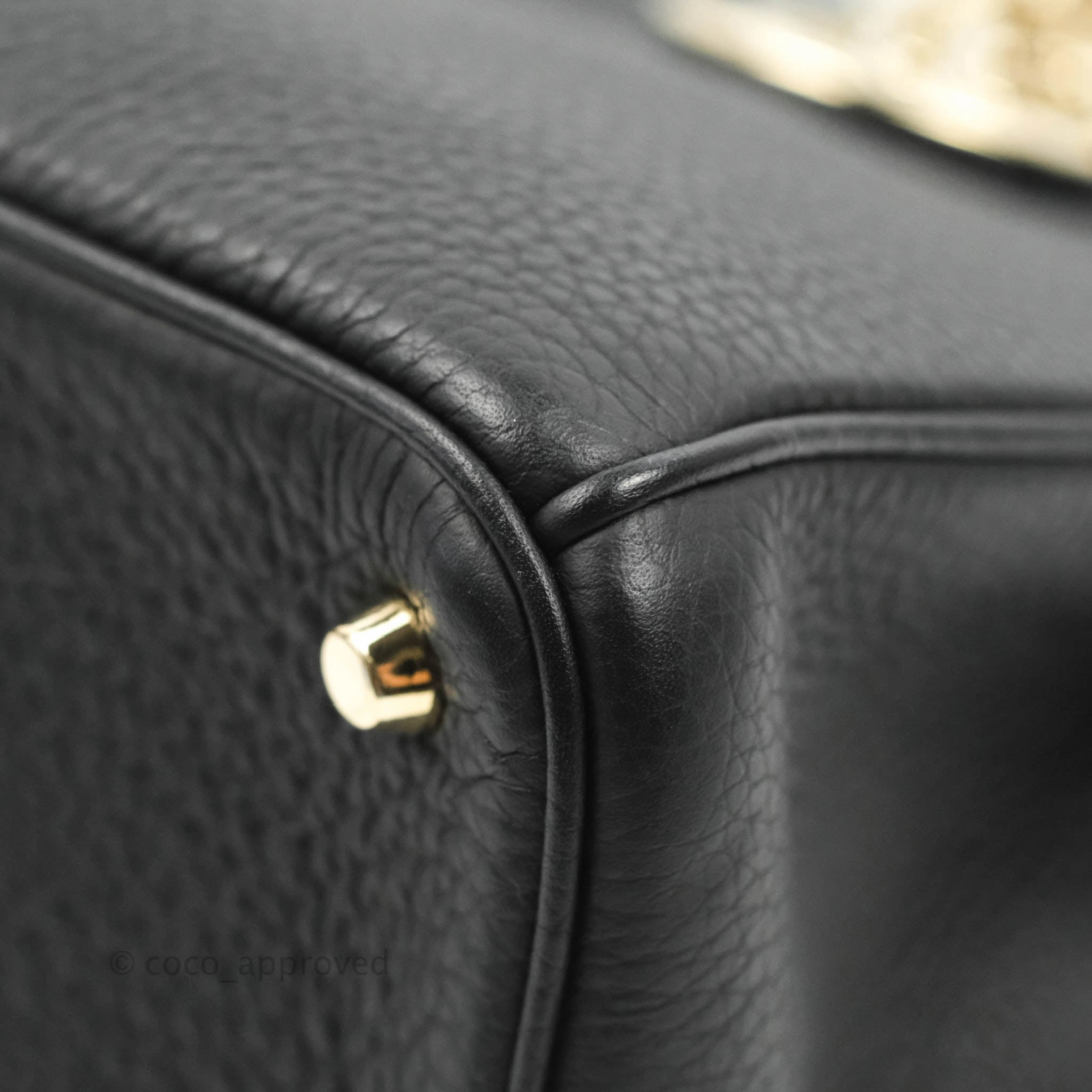Christian Dior Medium Diorissimo Bag Black Fuchsia Grained Calfskin Gold Hardware