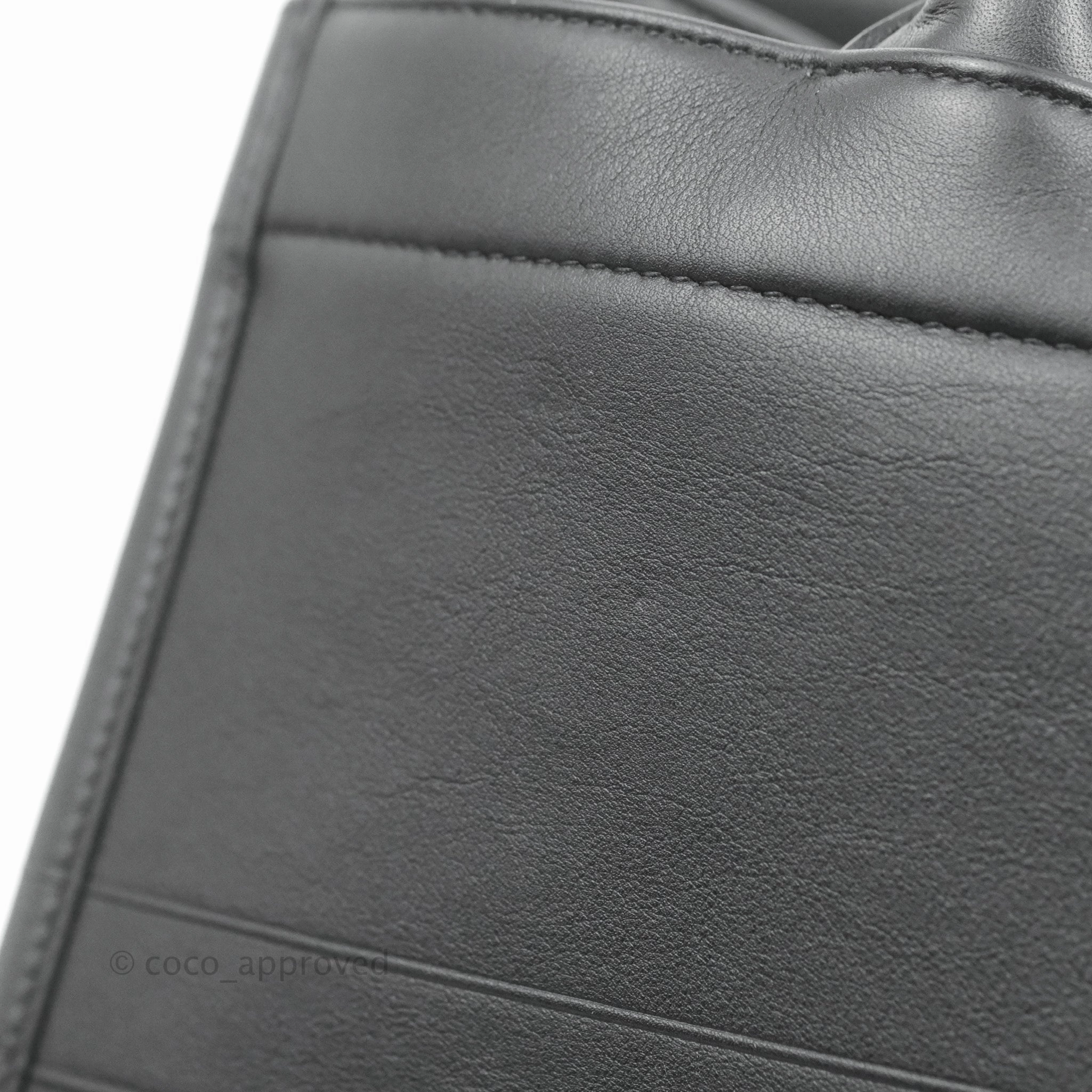 Christian Dior Medium Embossed Book Tote Black Calfskin