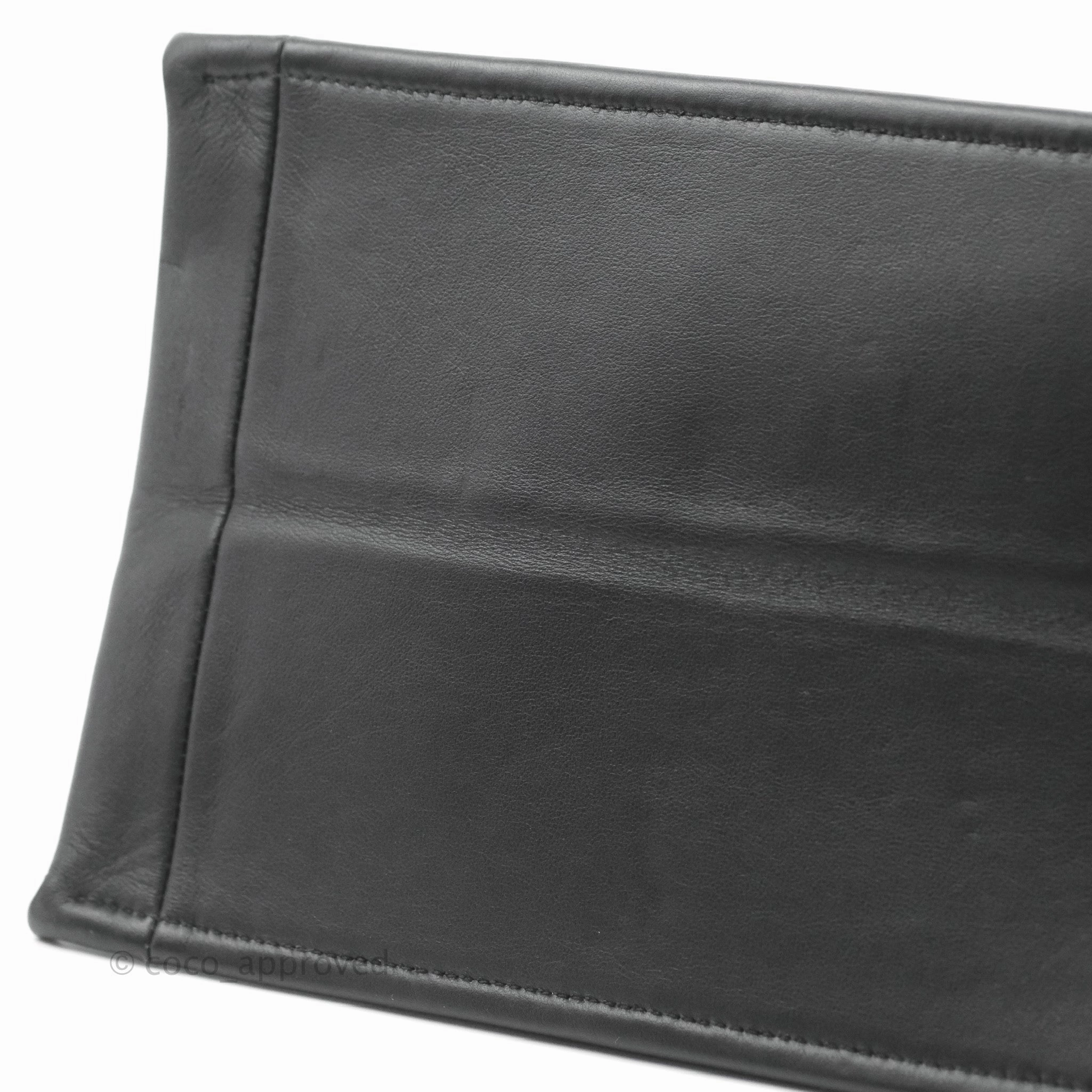 Christian Dior Medium Embossed Book Tote Black Calfskin