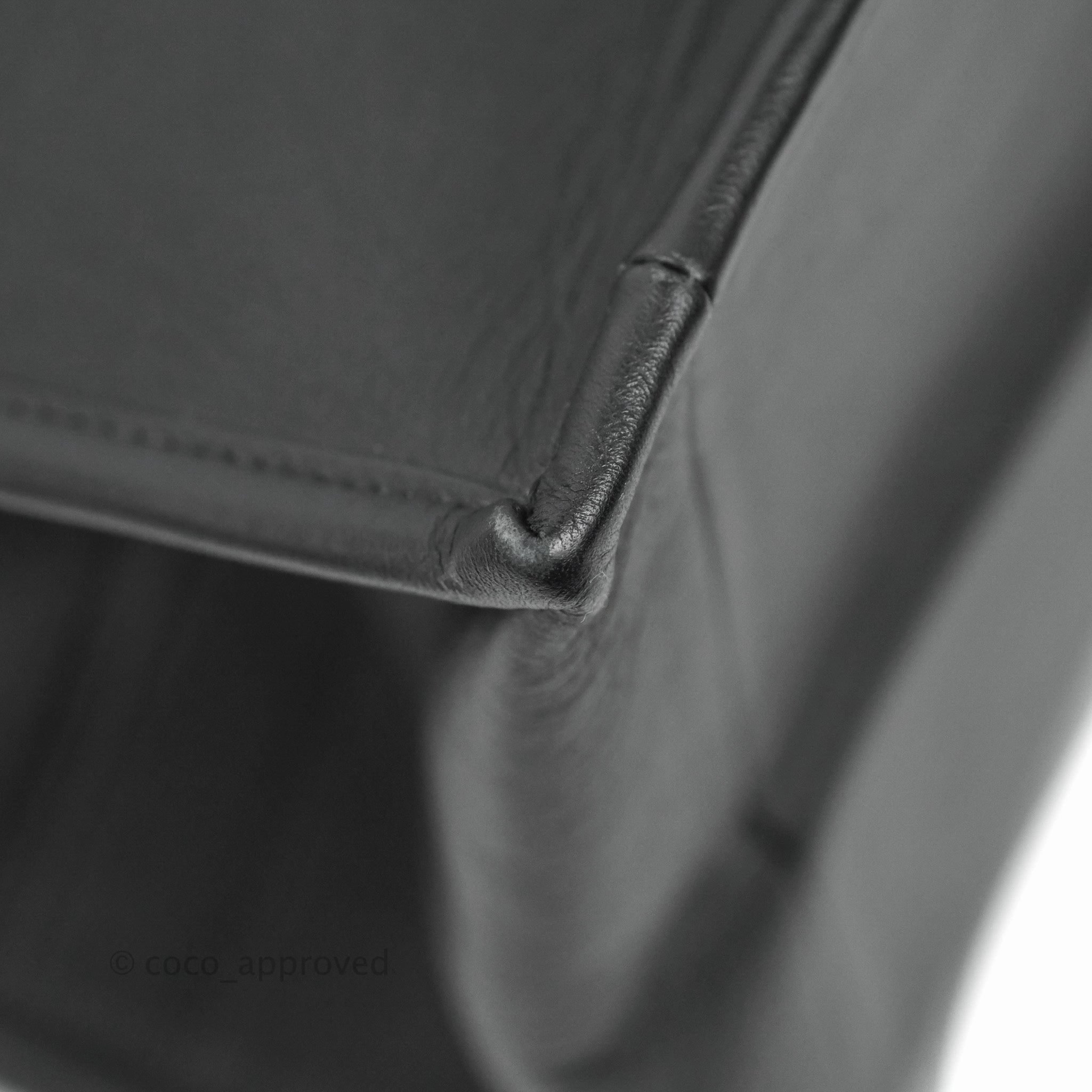 Christian Dior Medium Embossed Book Tote Black Calfskin