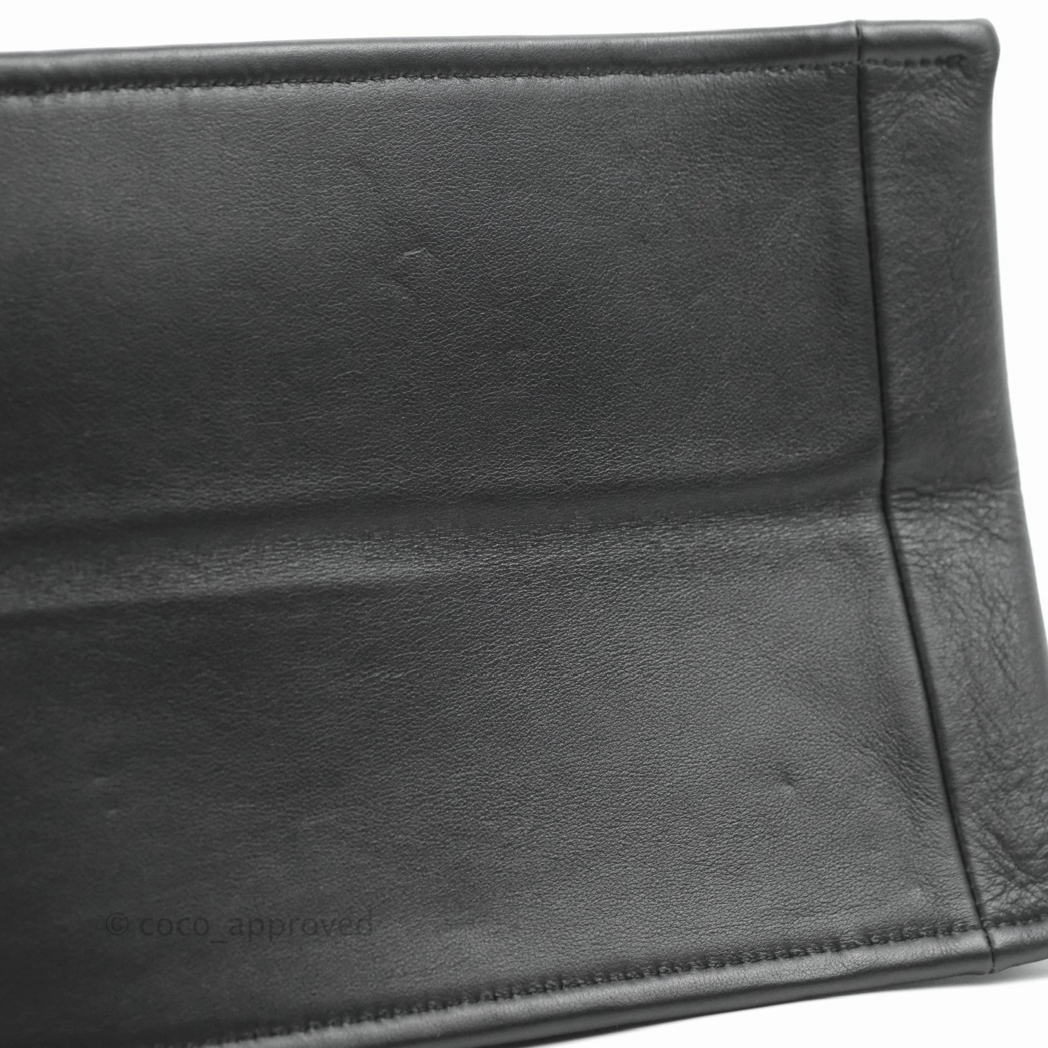 Christian Dior Medium Embossed Book Tote Black Calfskin