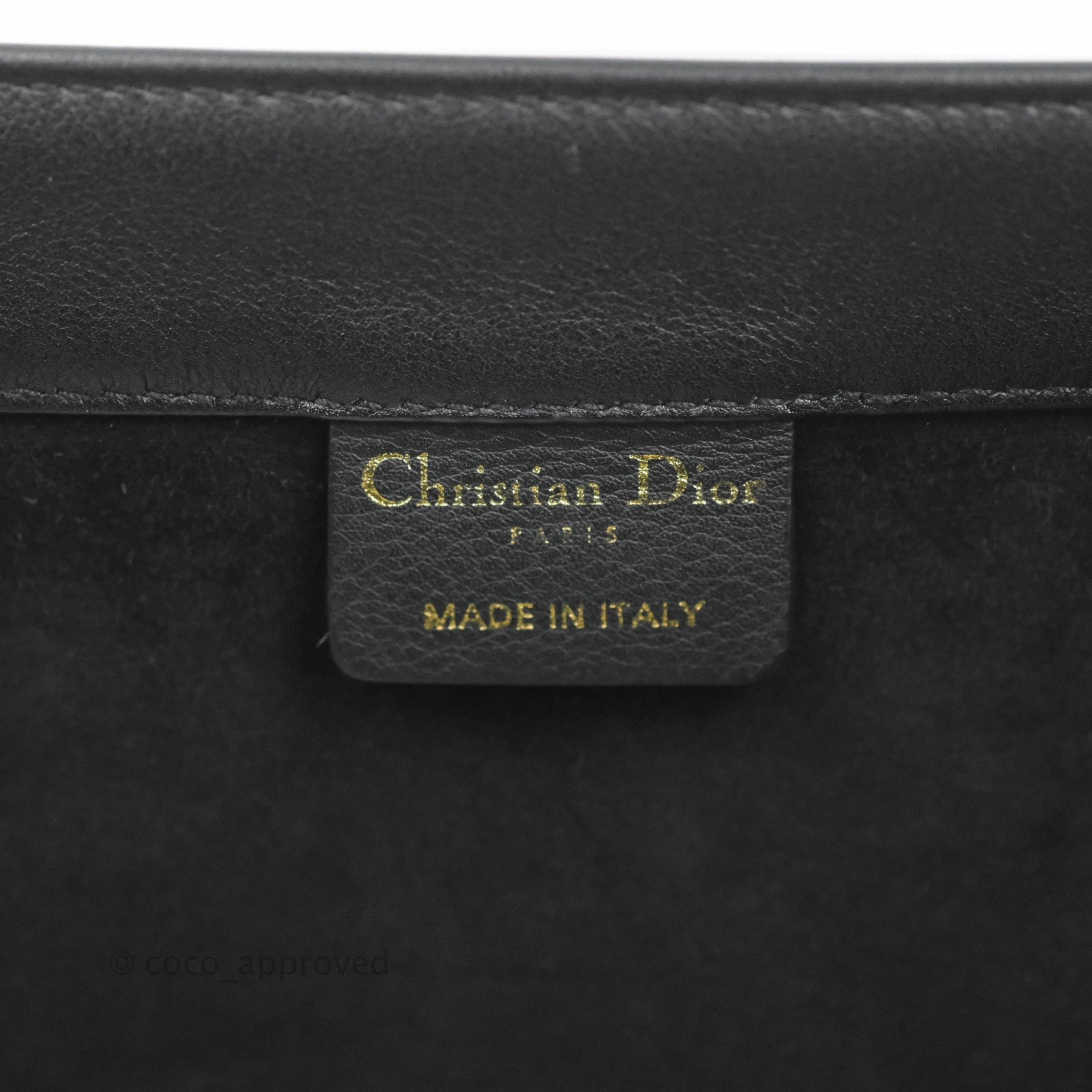 Christian Dior Medium Embossed Book Tote Black Calfskin