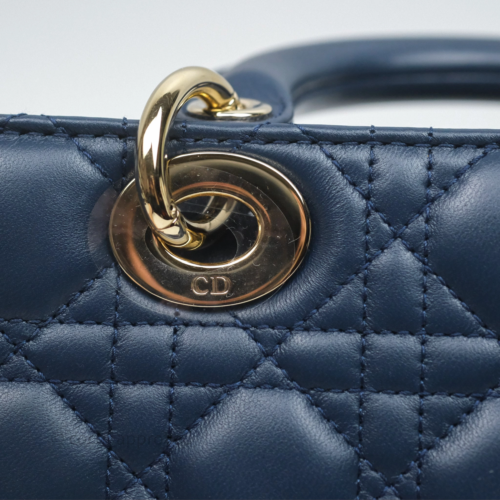 Christian Dior Medium Lady D-Joy Bag Deep Ocean Blue Cannage Lambskin