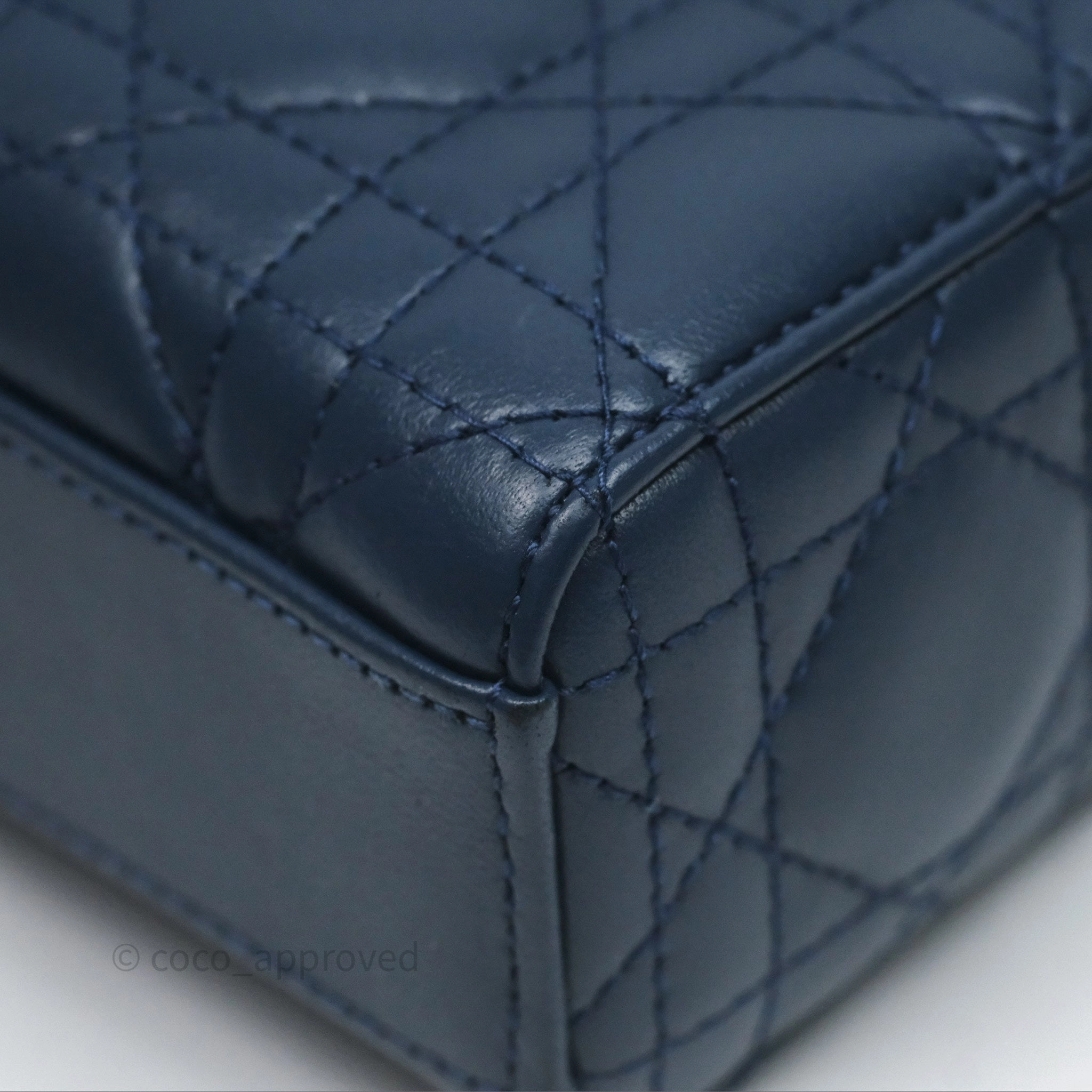 Christian Dior Medium Lady D-Joy Bag Deep Ocean Blue Cannage Lambskin