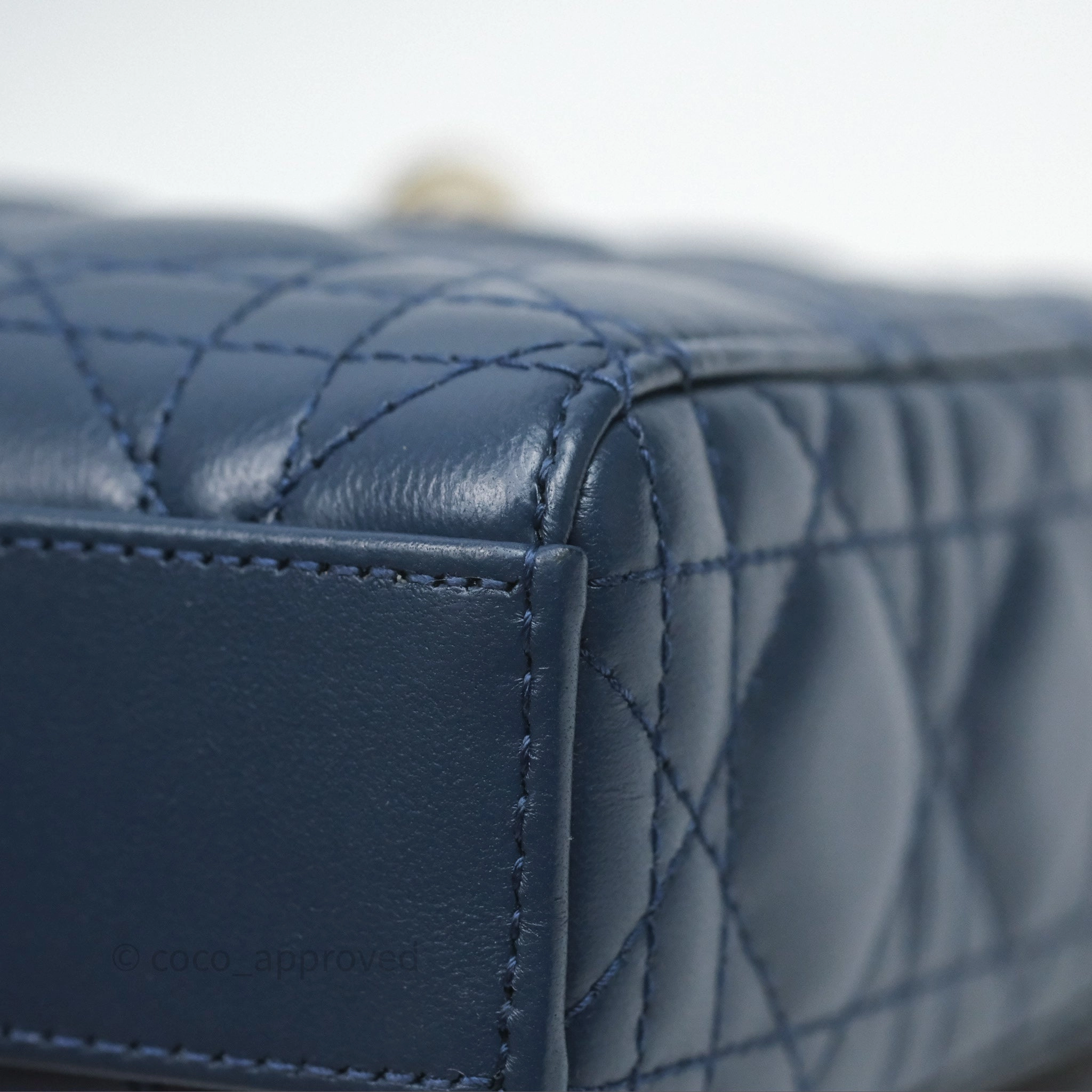Christian Dior Medium Lady D-Joy Bag Deep Ocean Blue Cannage Lambskin