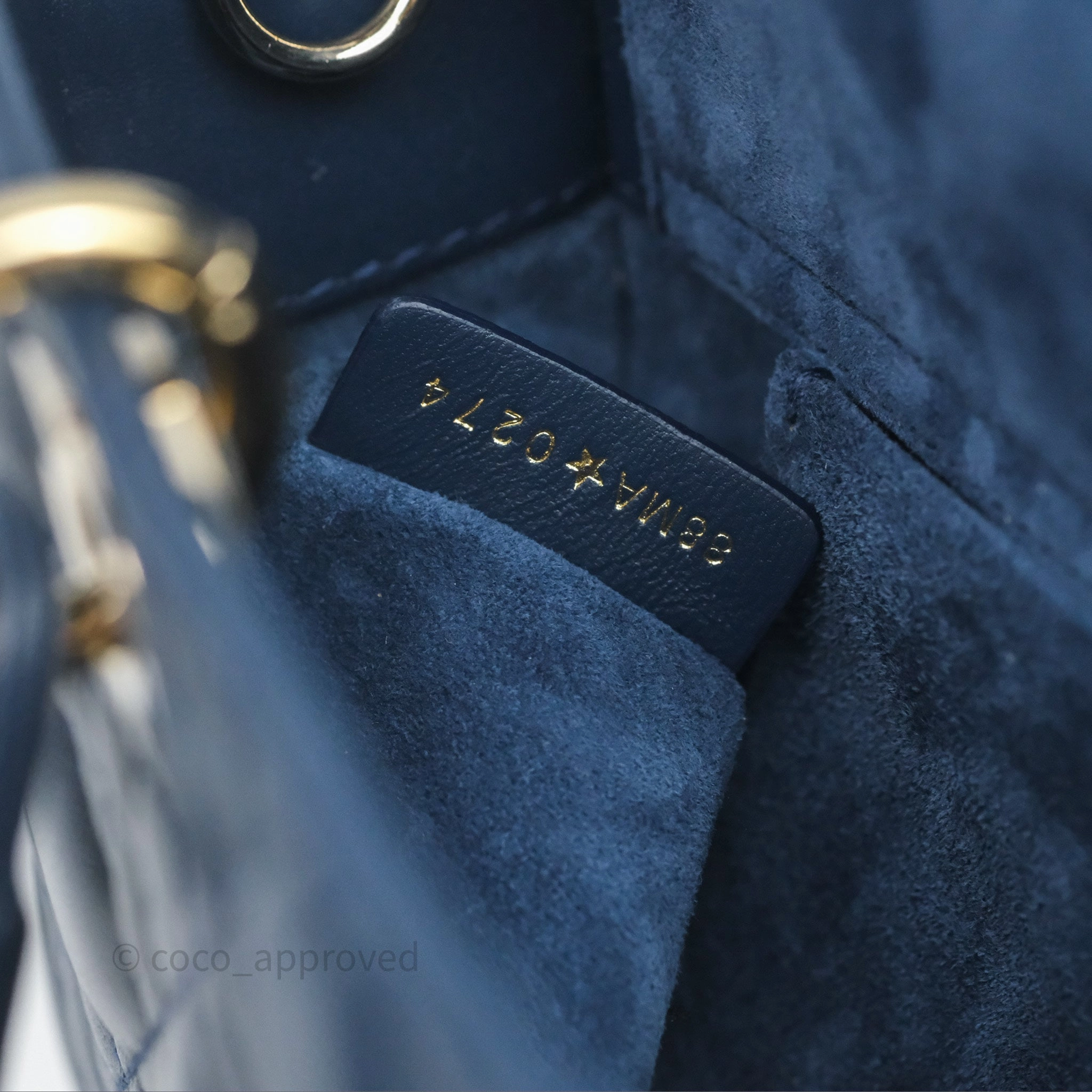 Christian Dior Medium Lady D-Joy Bag Deep Ocean Blue Cannage Lambskin