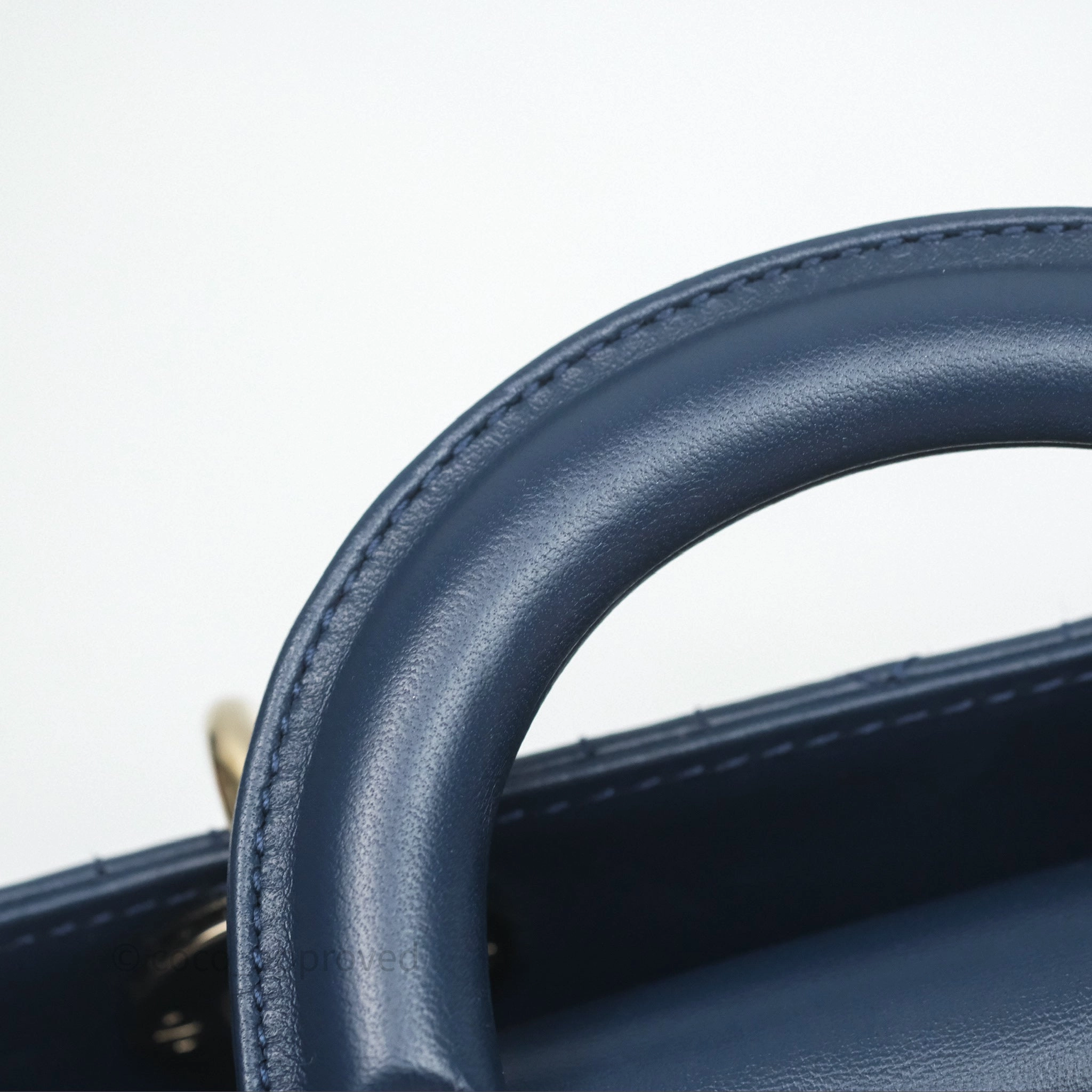 Christian Dior Medium Lady D-Joy Bag Deep Ocean Blue Cannage Lambskin