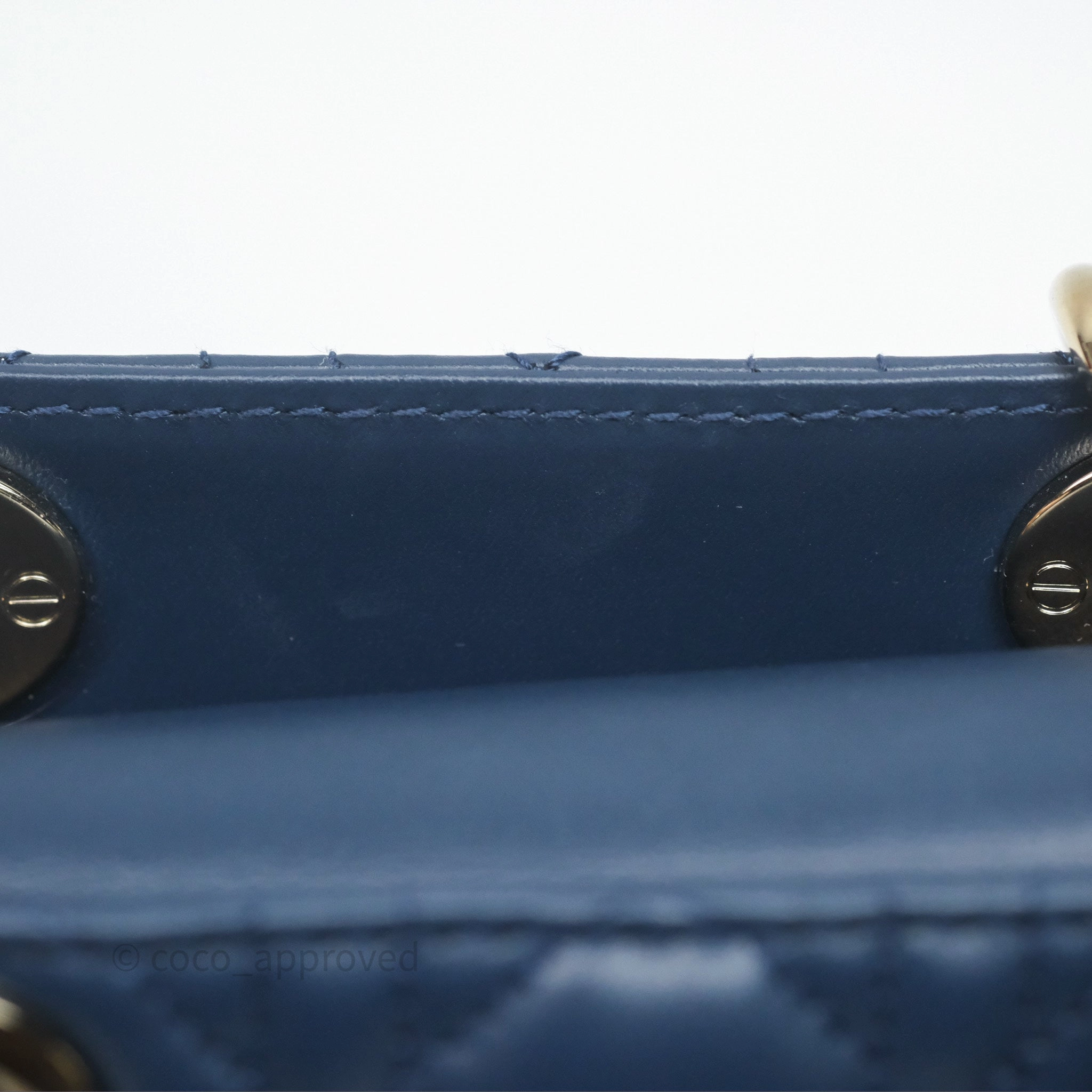 Christian Dior Medium Lady D-Joy Bag Deep Ocean Blue Cannage Lambskin