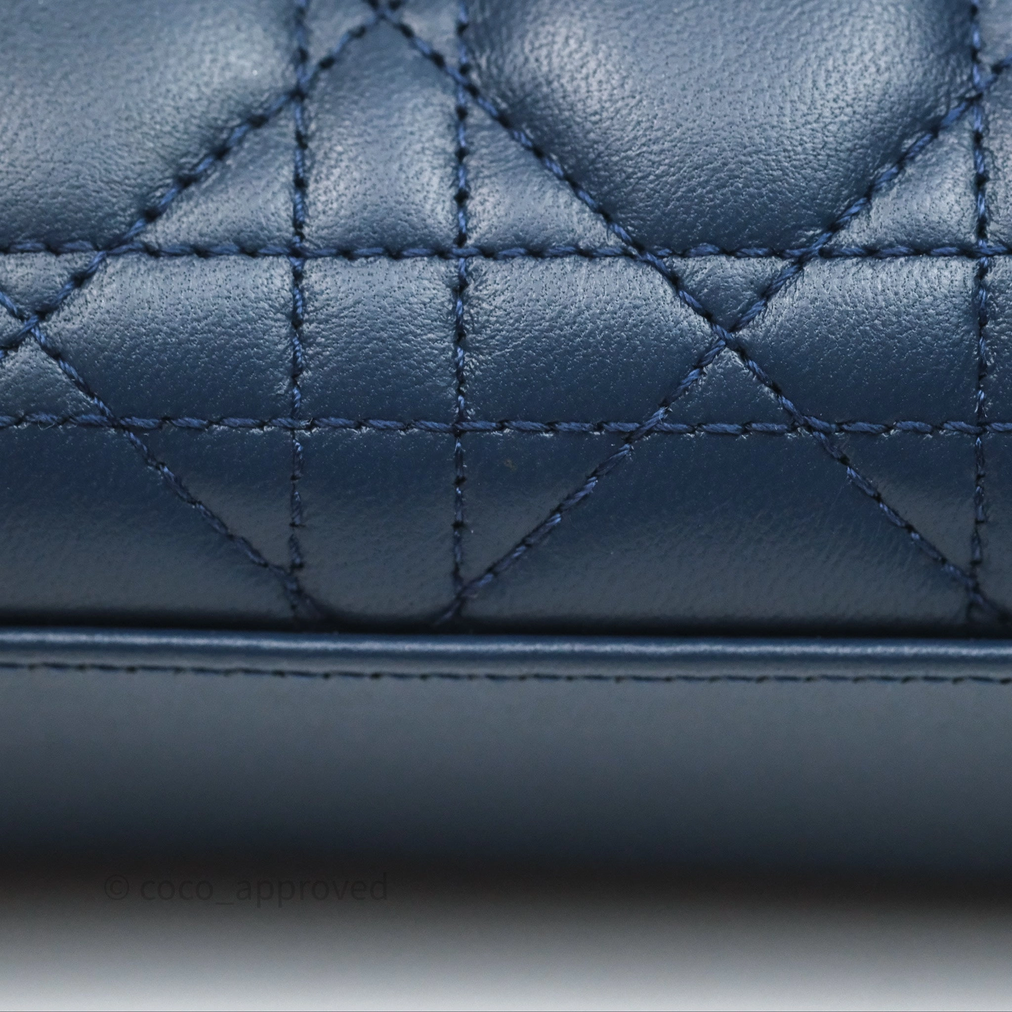 Christian Dior Medium Lady D-Joy Bag Deep Ocean Blue Cannage Lambskin