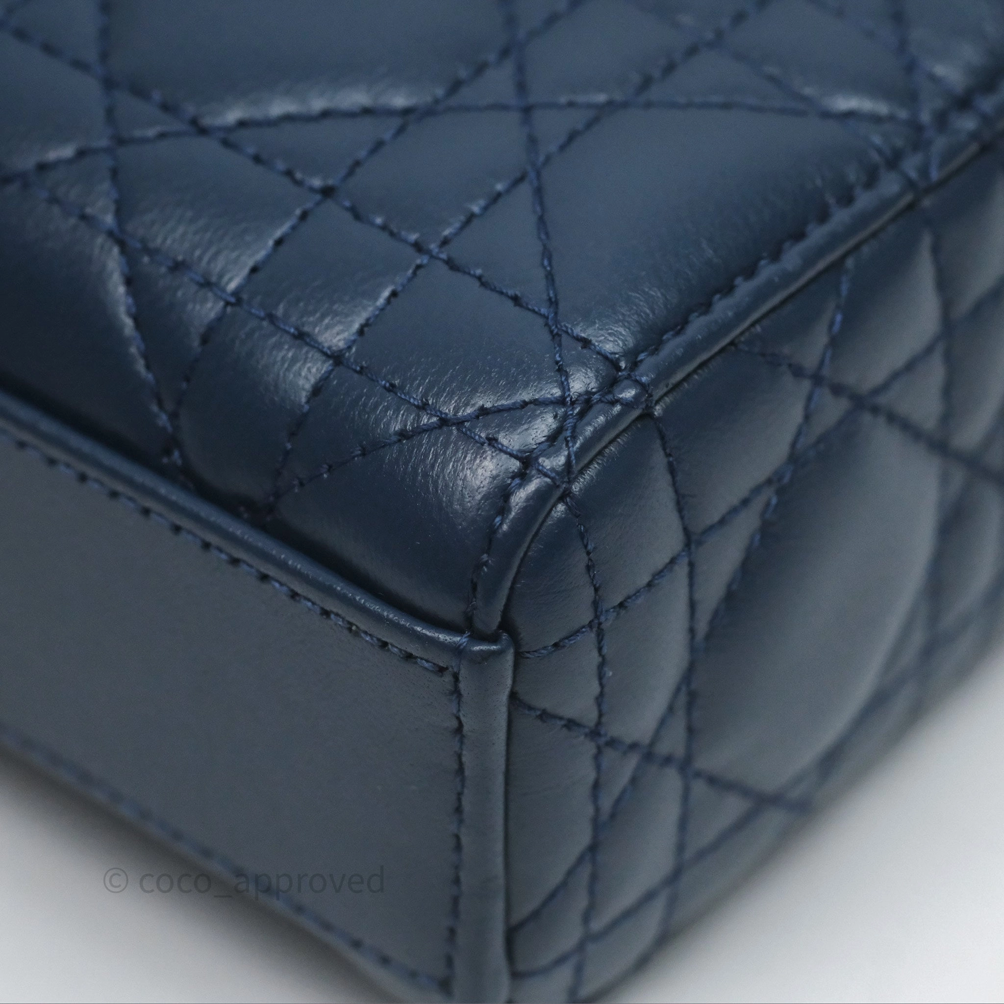 Christian Dior Medium Lady D-Joy Bag Deep Ocean Blue Cannage Lambskin