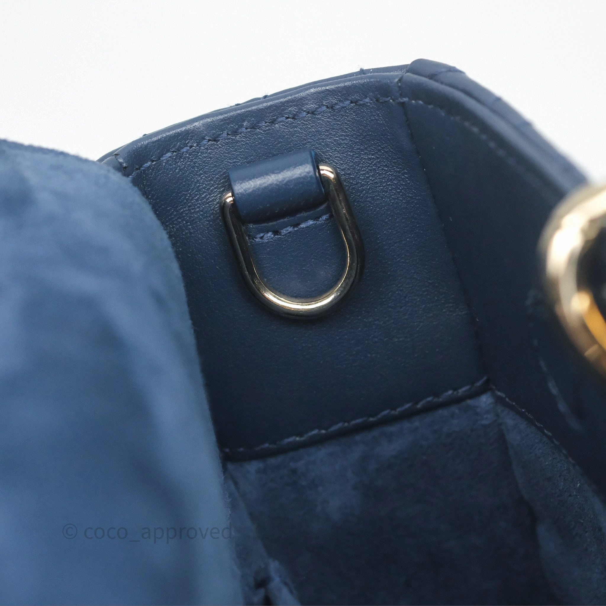 Christian Dior Medium Lady D-Joy Bag Deep Ocean Blue Cannage Lambskin