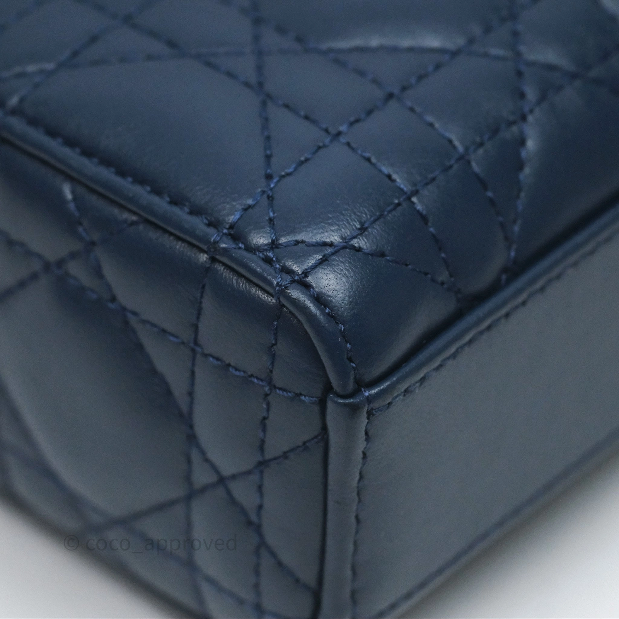Christian Dior Medium Lady D-Joy Bag Deep Ocean Blue Cannage Lambskin