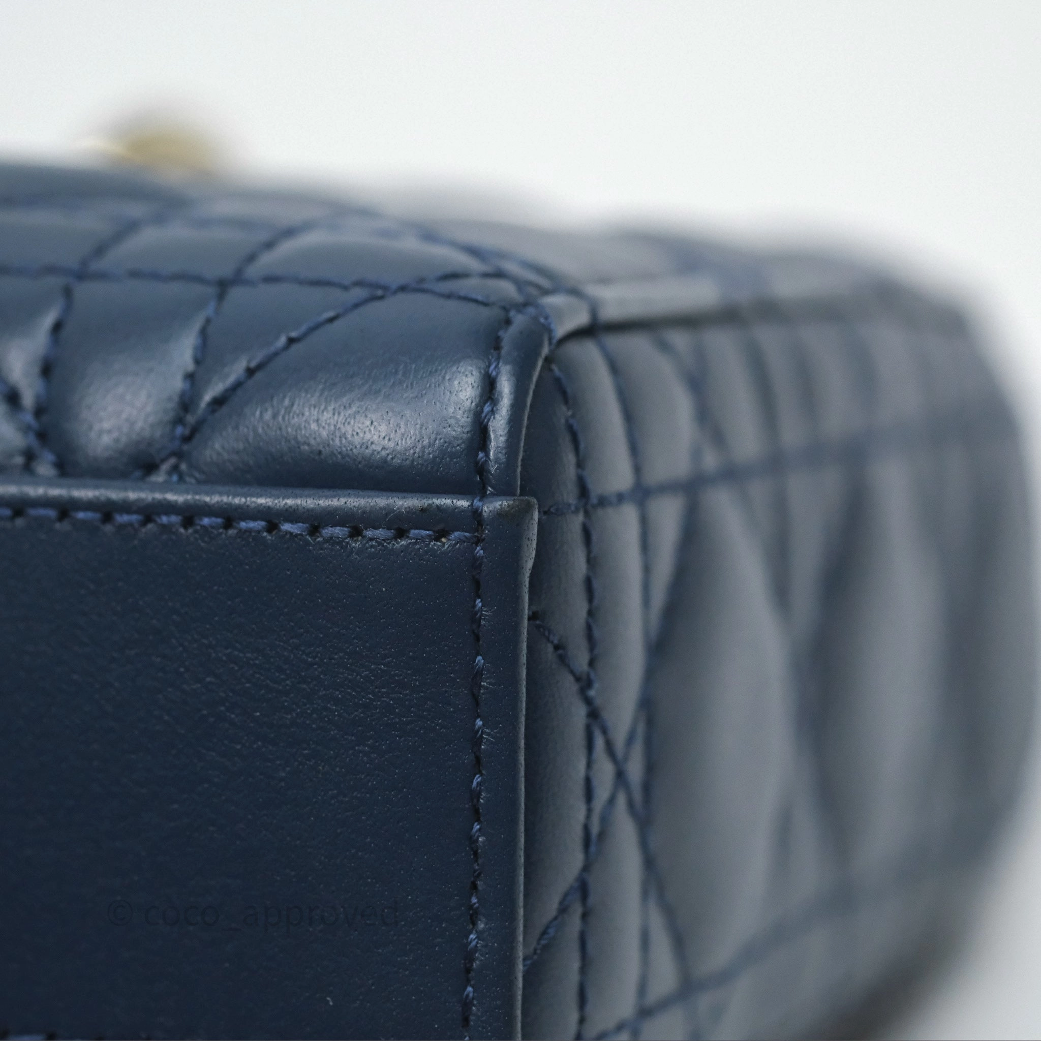 Christian Dior Medium Lady D-Joy Bag Deep Ocean Blue Cannage Lambskin