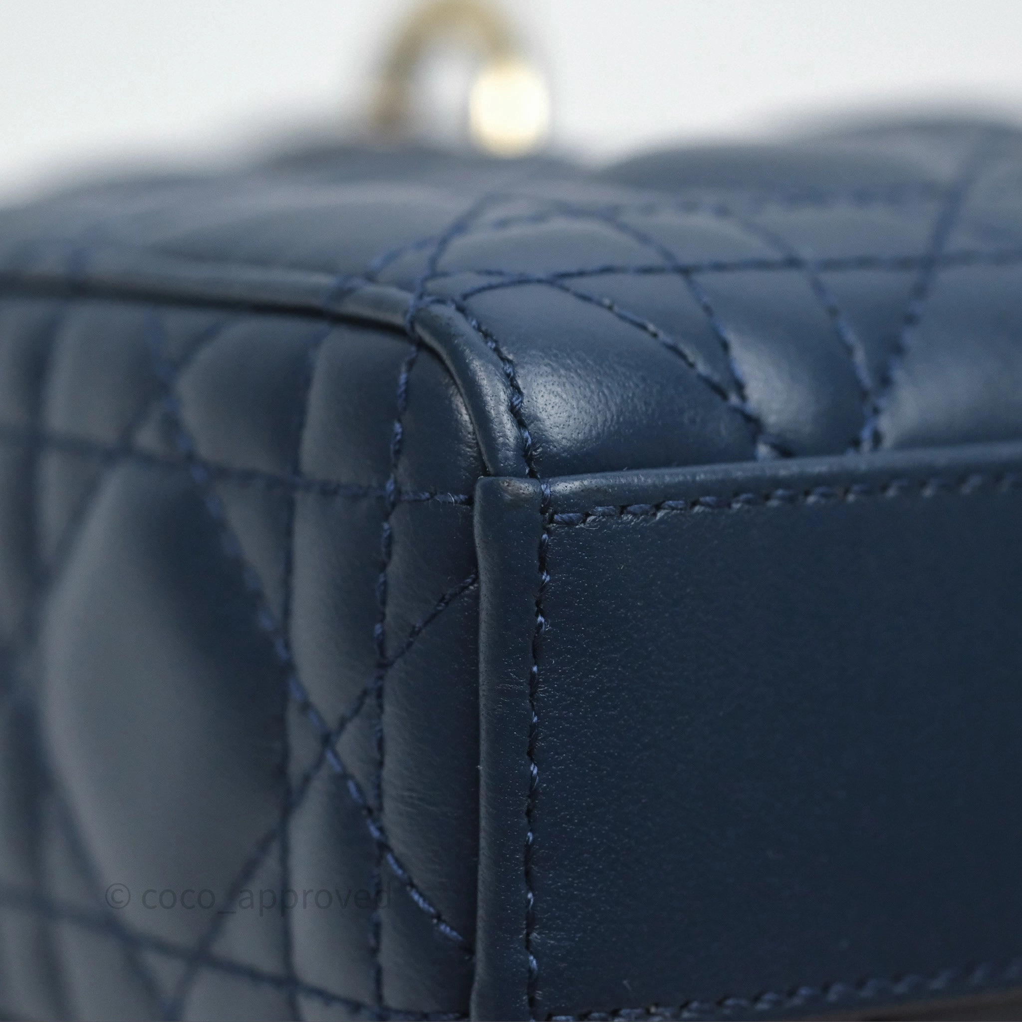 Christian Dior Medium Lady D-Joy Bag Deep Ocean Blue Cannage Lambskin