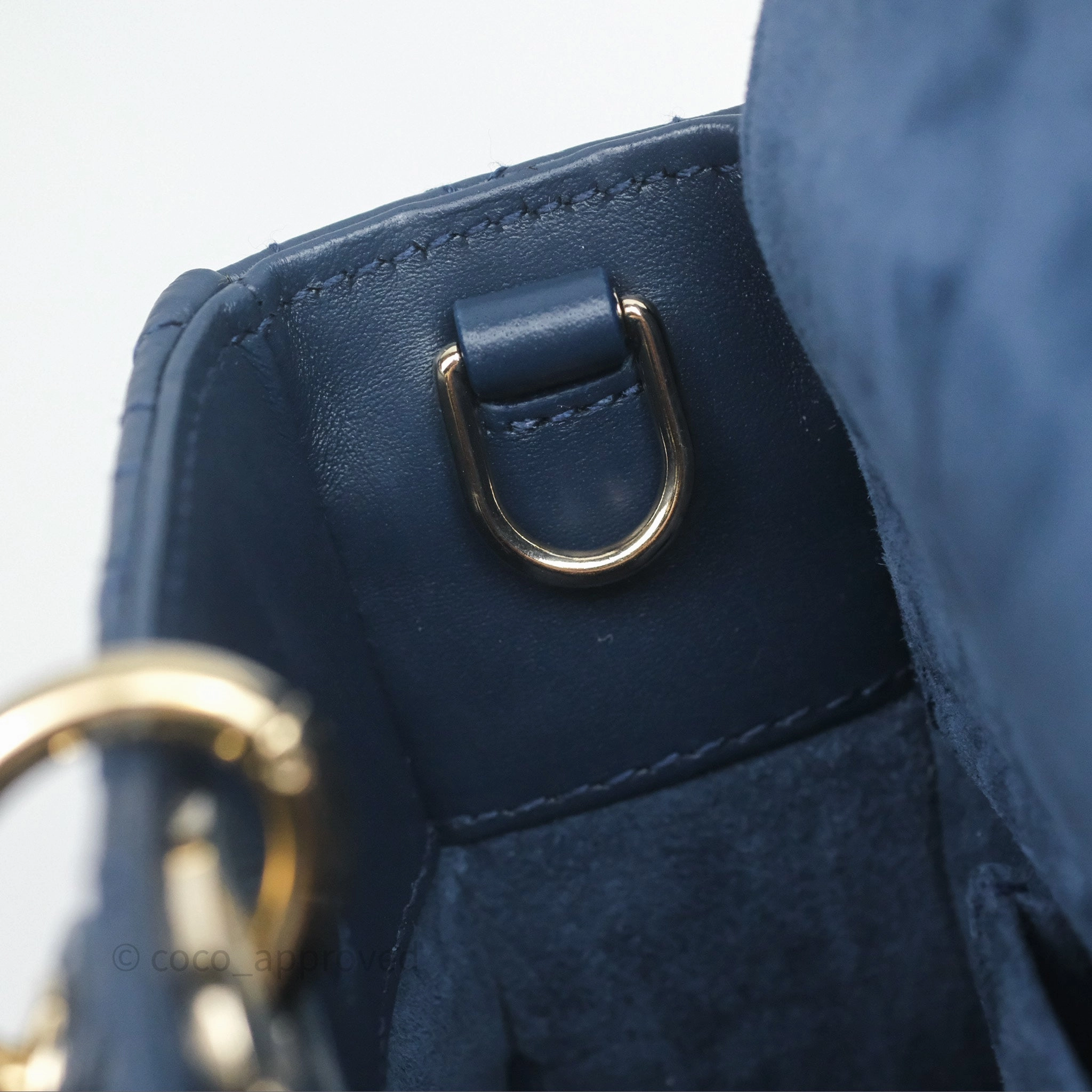 Christian Dior Medium Lady D-Joy Bag Deep Ocean Blue Cannage Lambskin