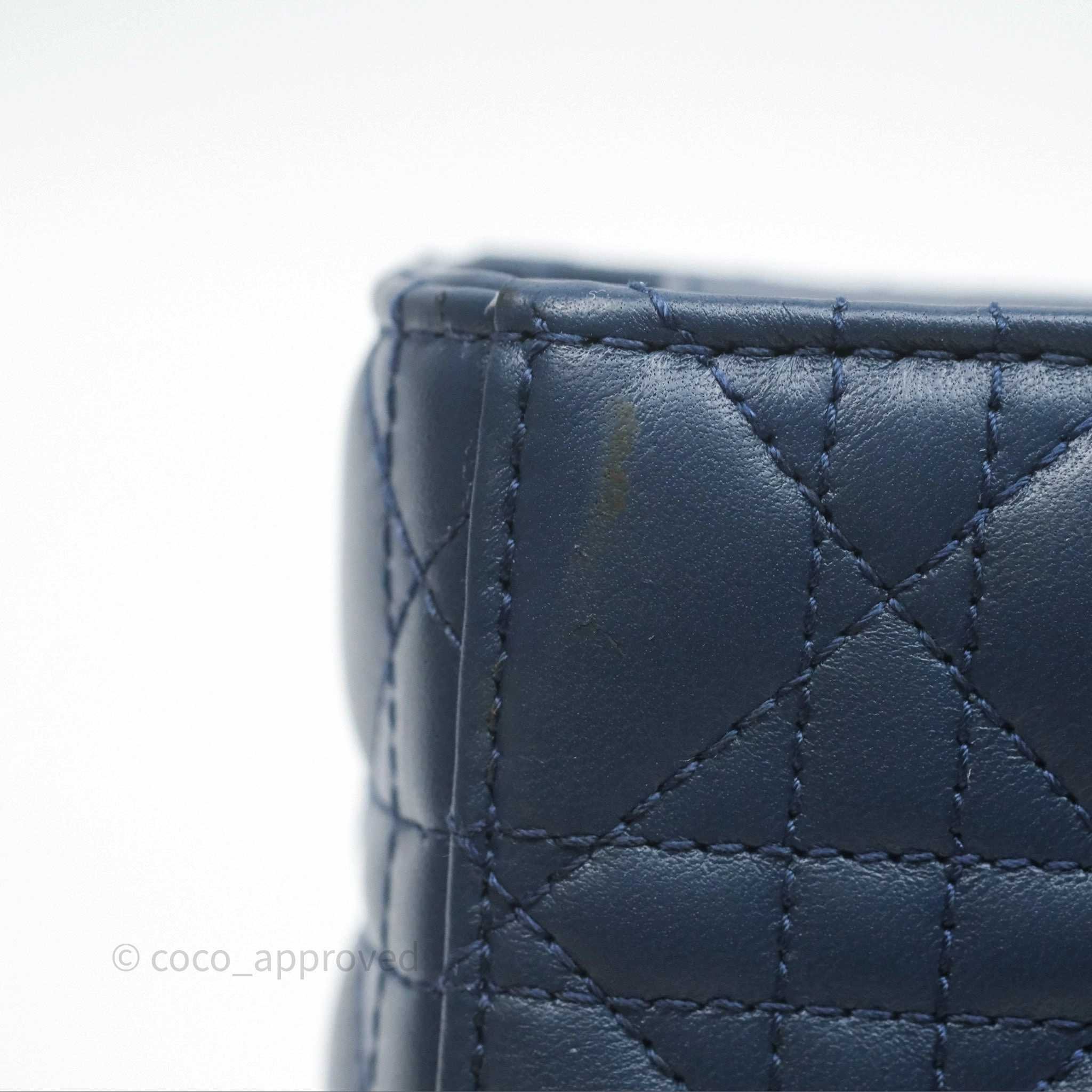 Christian Dior Medium Lady D-Joy Bag Deep Ocean Blue Cannage Lambskin