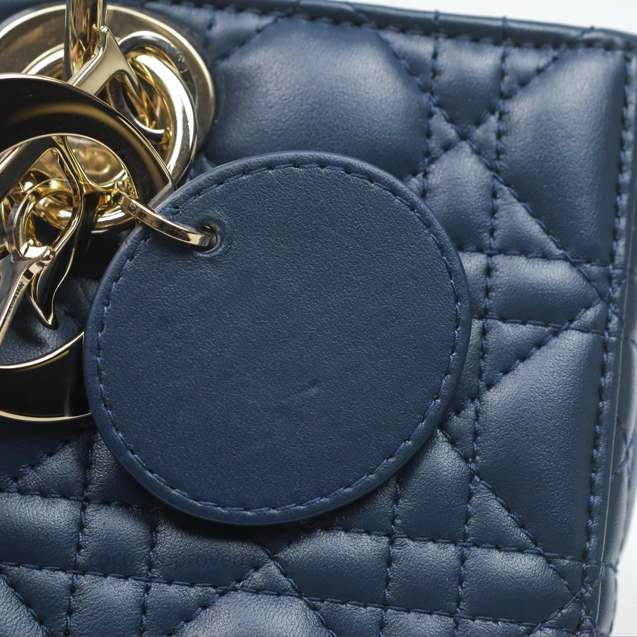 Christian Dior Medium Lady D-Joy Bag Deep Ocean Blue Cannage Lambskin