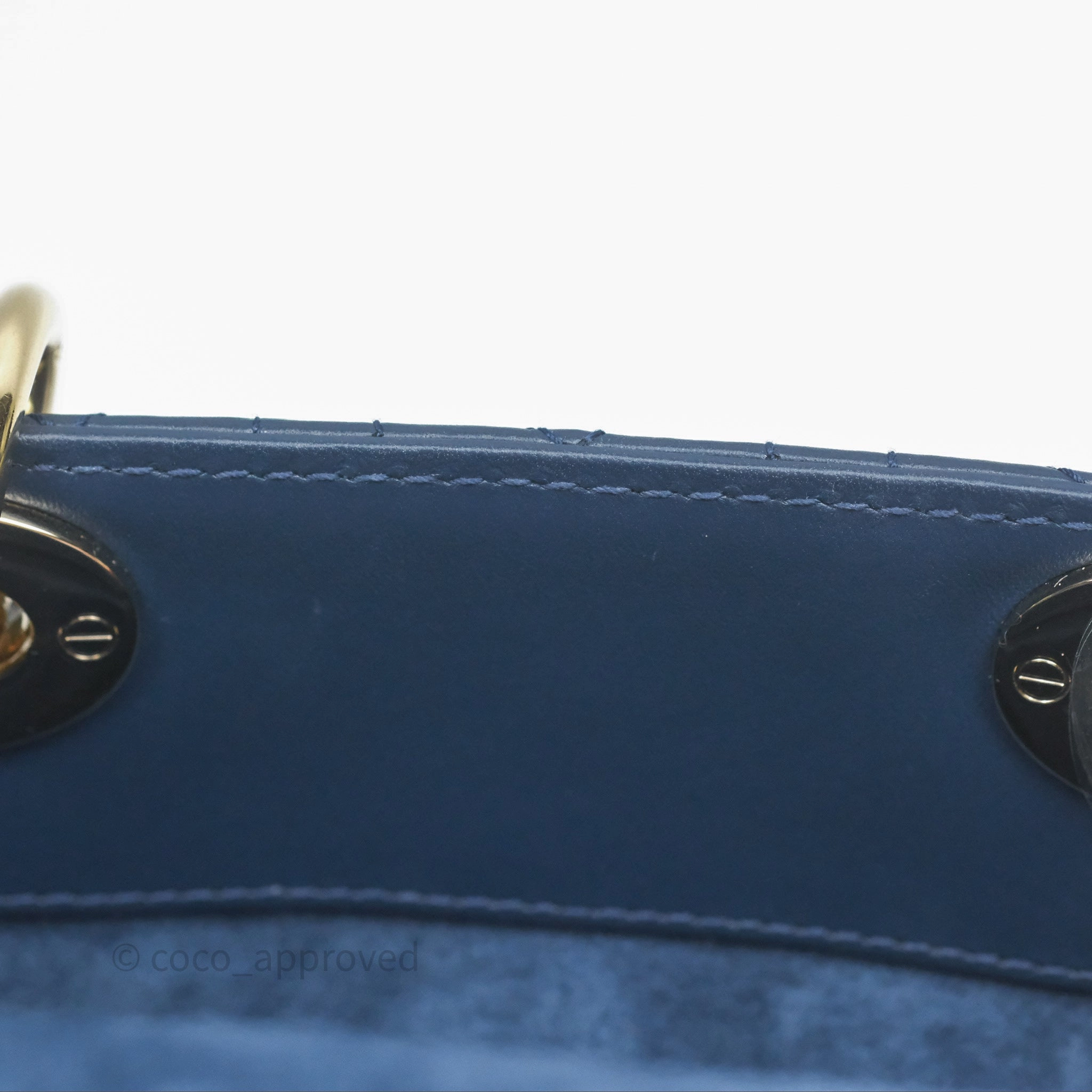 Christian Dior Medium Lady D-Joy Bag Deep Ocean Blue Cannage Lambskin