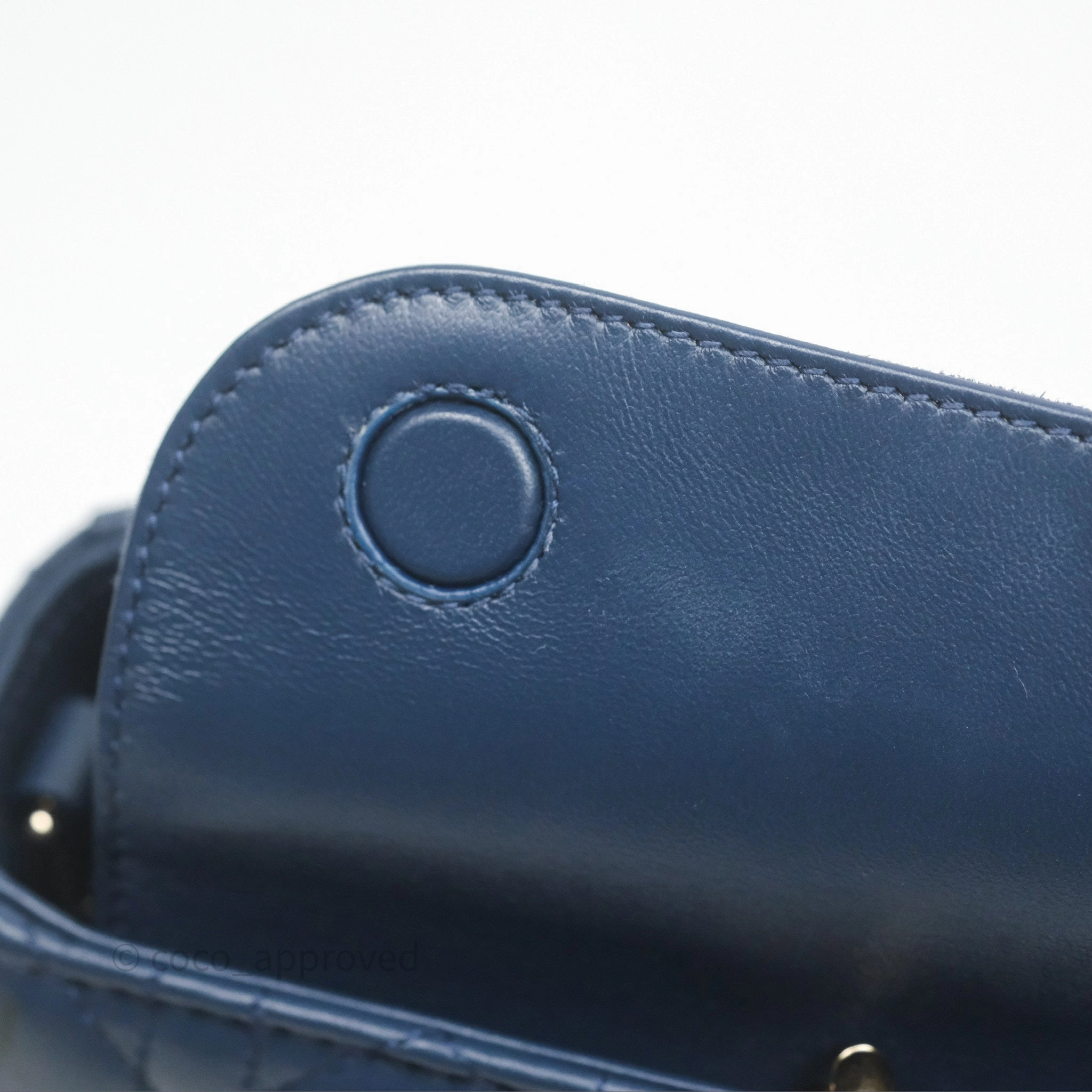 Christian Dior Medium Lady D-Joy Bag Deep Ocean Blue Cannage Lambskin