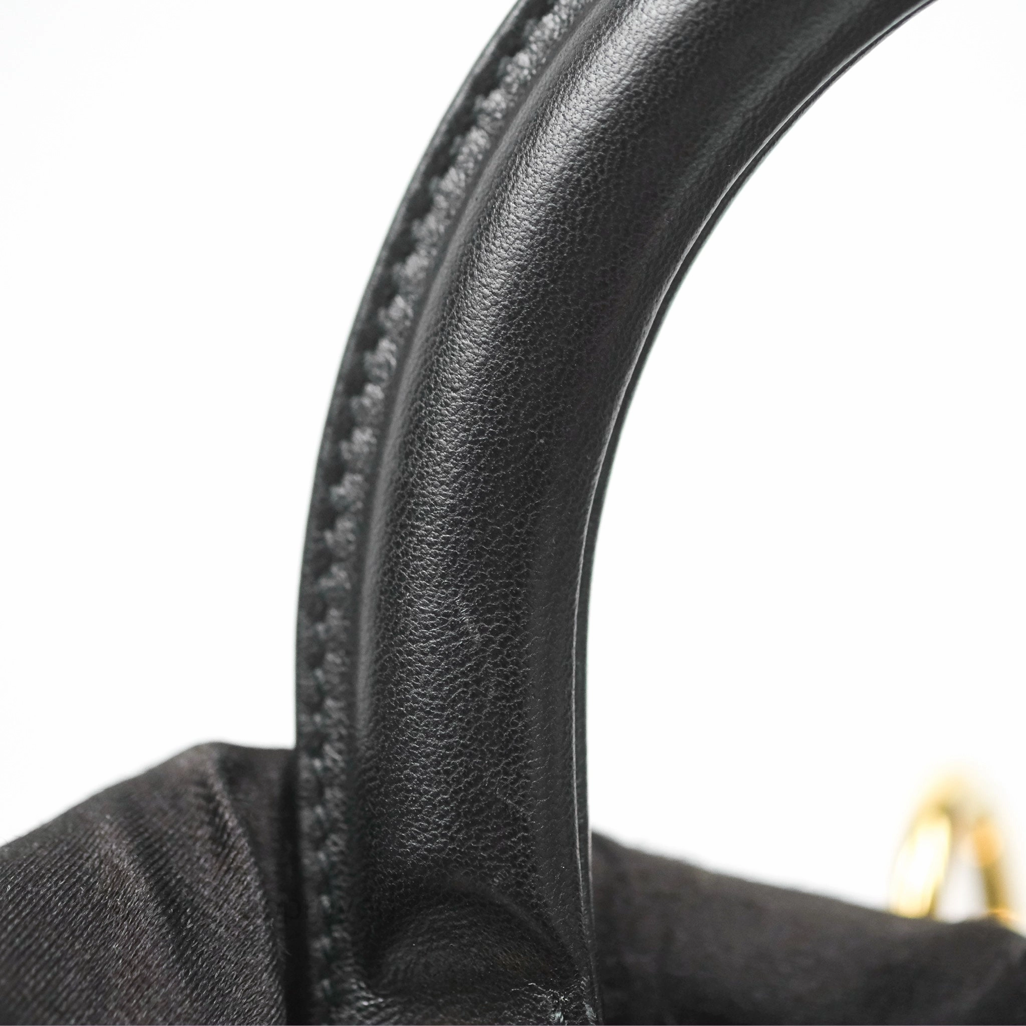 Christian Dior Medium Lady Dior Black Lambskin Gold Hardware