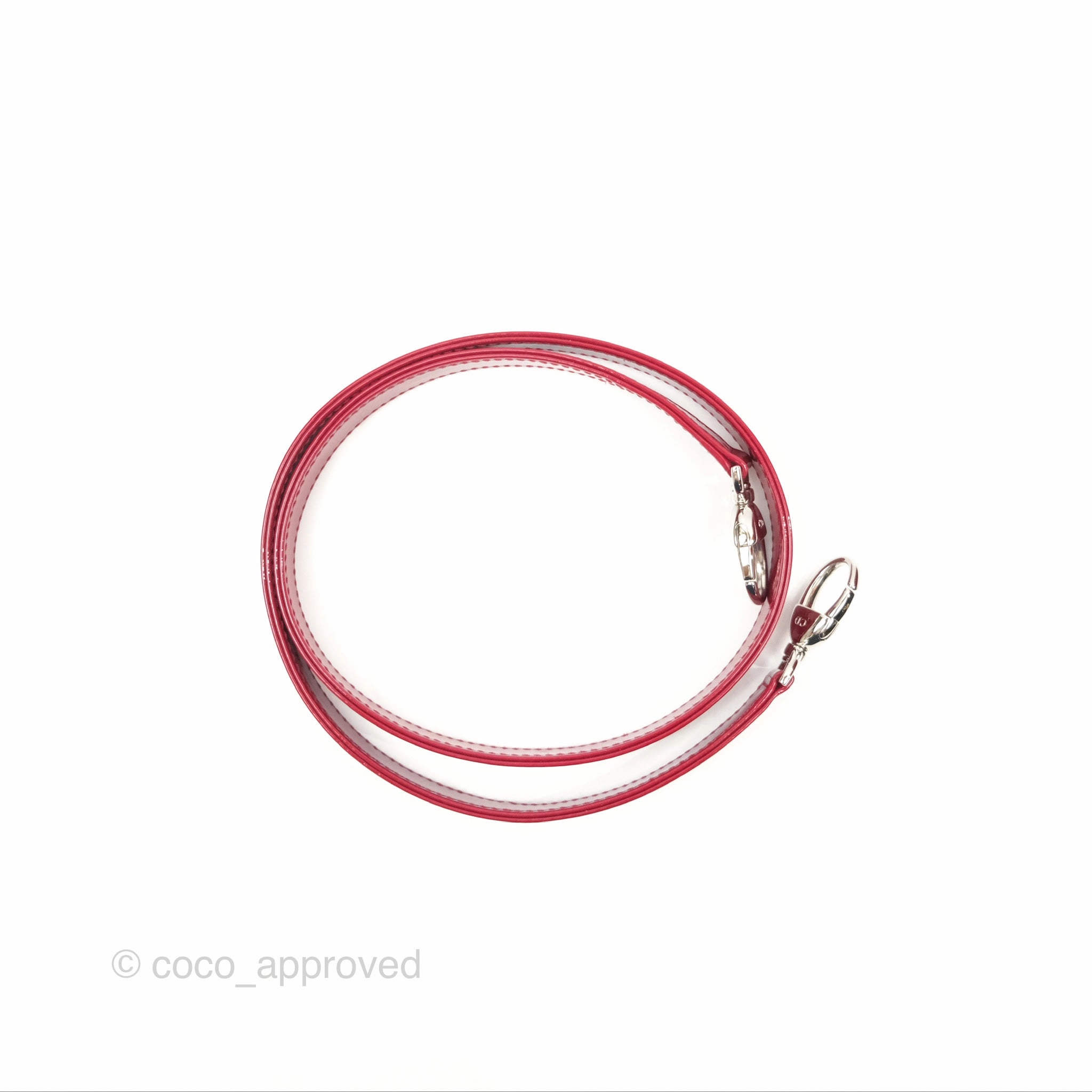 Christian Dior Medium Lady Dior Red Patent Silver Hardware