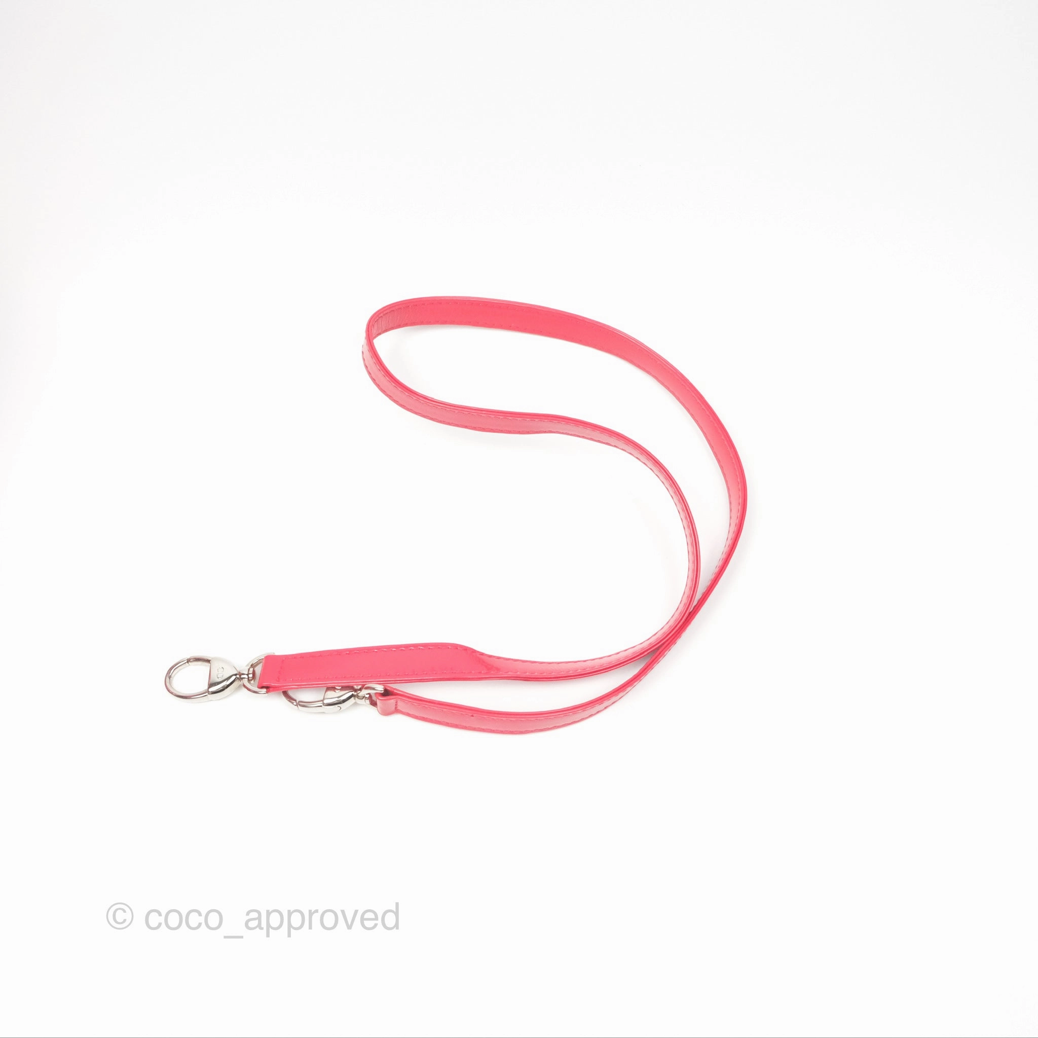 Christian Dior Medium Lady Dior Red Patent Silver Hardware