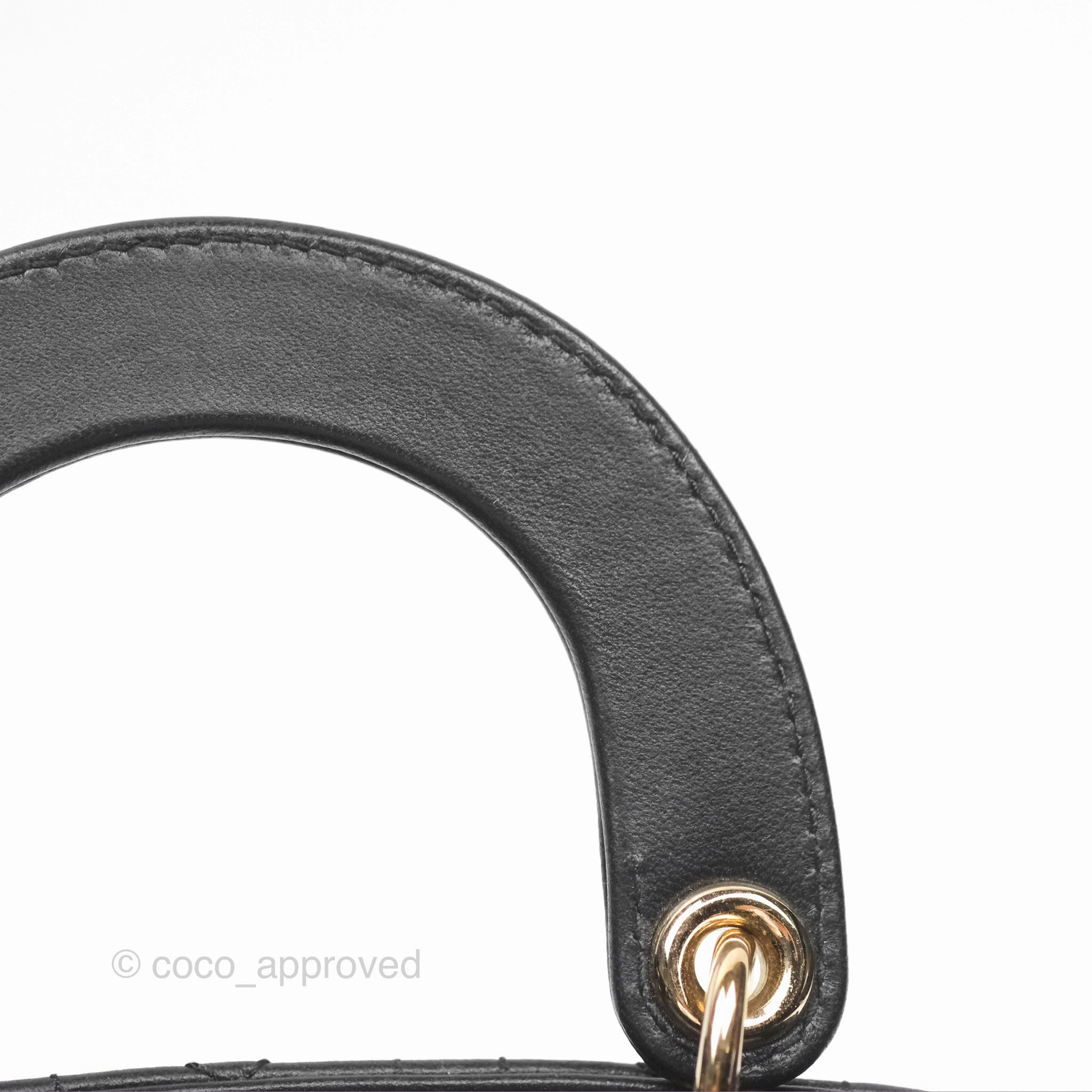 Christian Dior Micro Lady Dior Black Lambskin Gold Hardware
