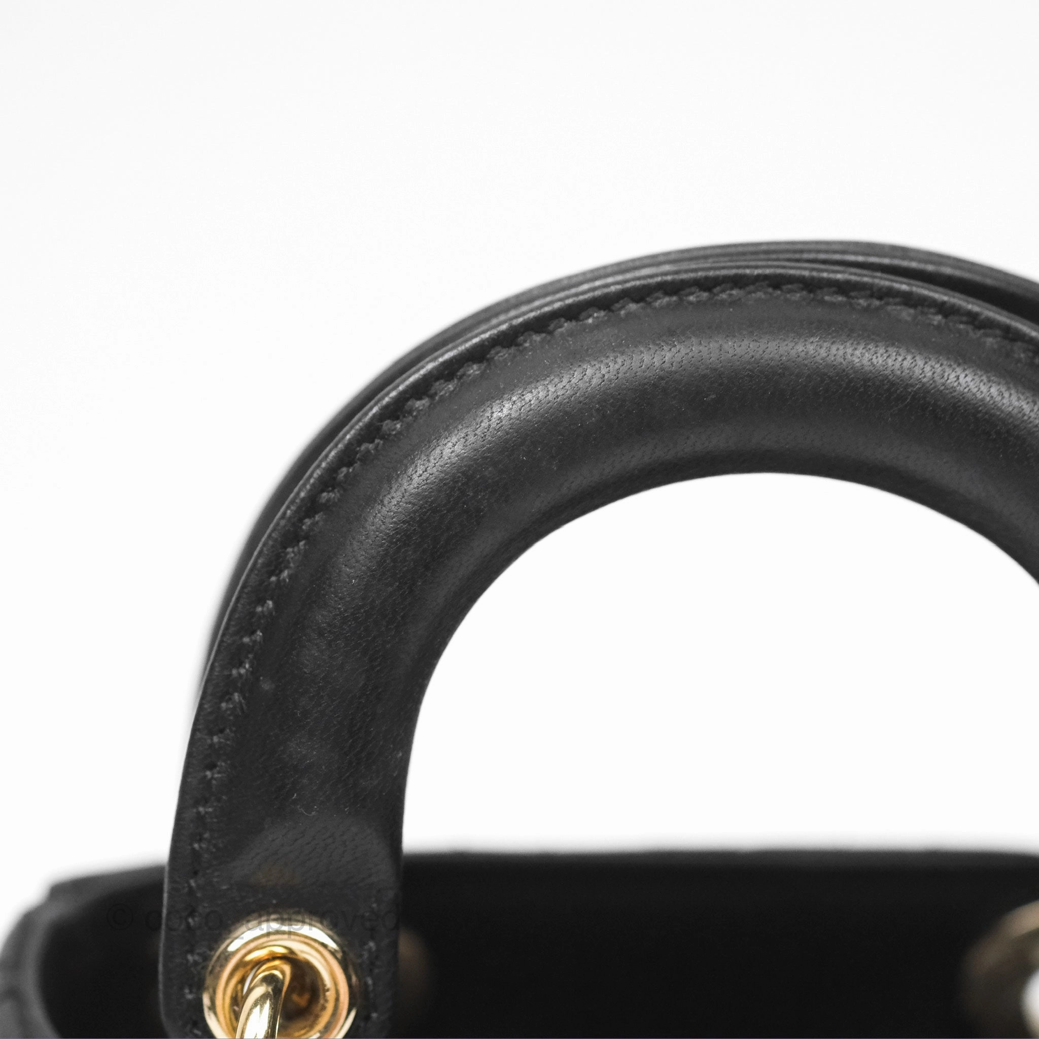 Christian Dior Micro Lady Dior Black Lambskin Gold Hardware