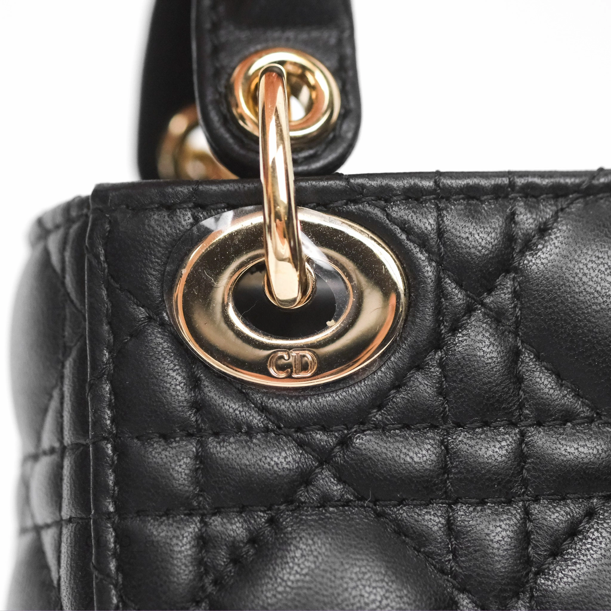 Christian Dior Micro Lady Dior Black Lambskin Gold Hardware