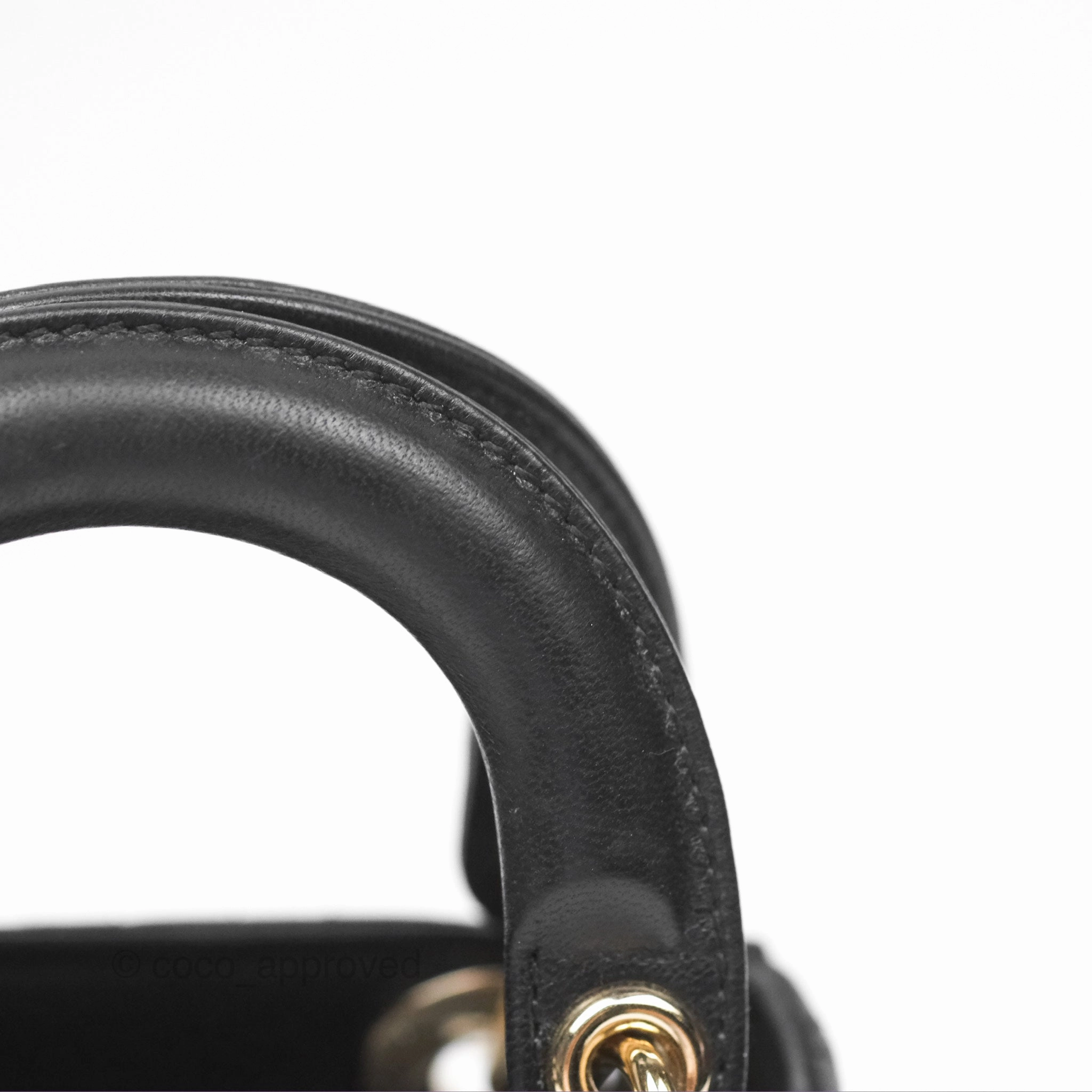 Christian Dior Micro Lady Dior Black Lambskin Gold Hardware