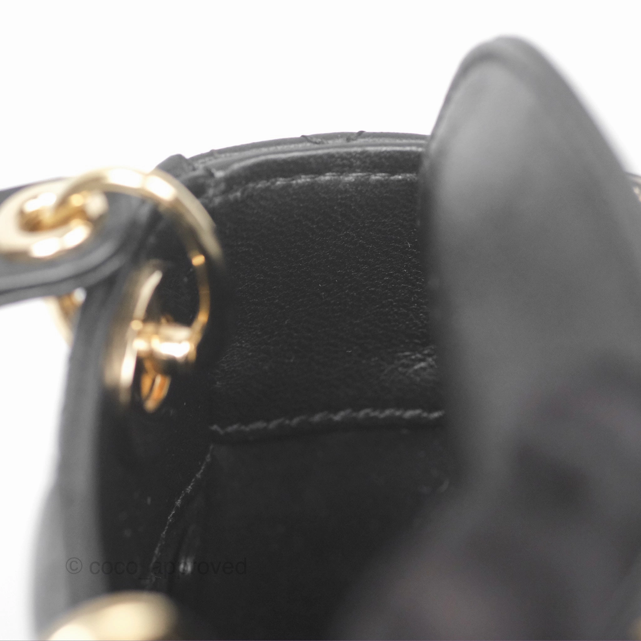 Christian Dior Micro Lady Dior Black Lambskin Gold Hardware