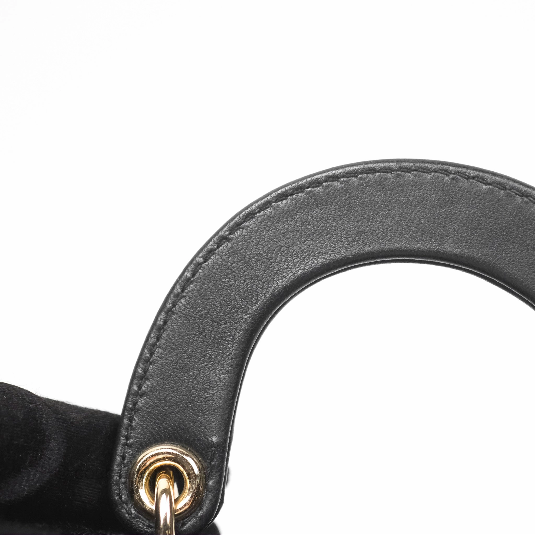 Christian Dior Micro Lady Dior Black Lambskin Gold Hardware