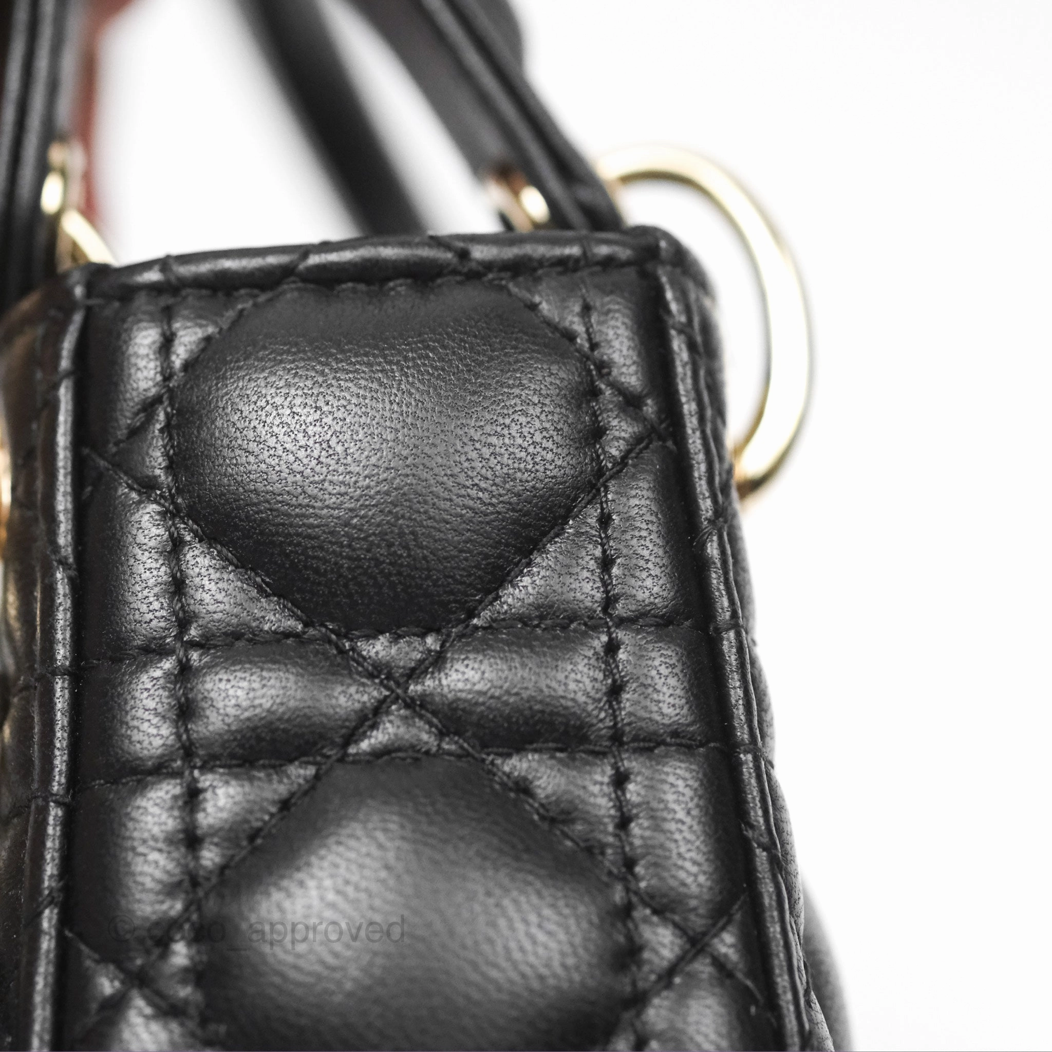 Christian Dior Micro Lady Dior Black Lambskin Gold Hardware
