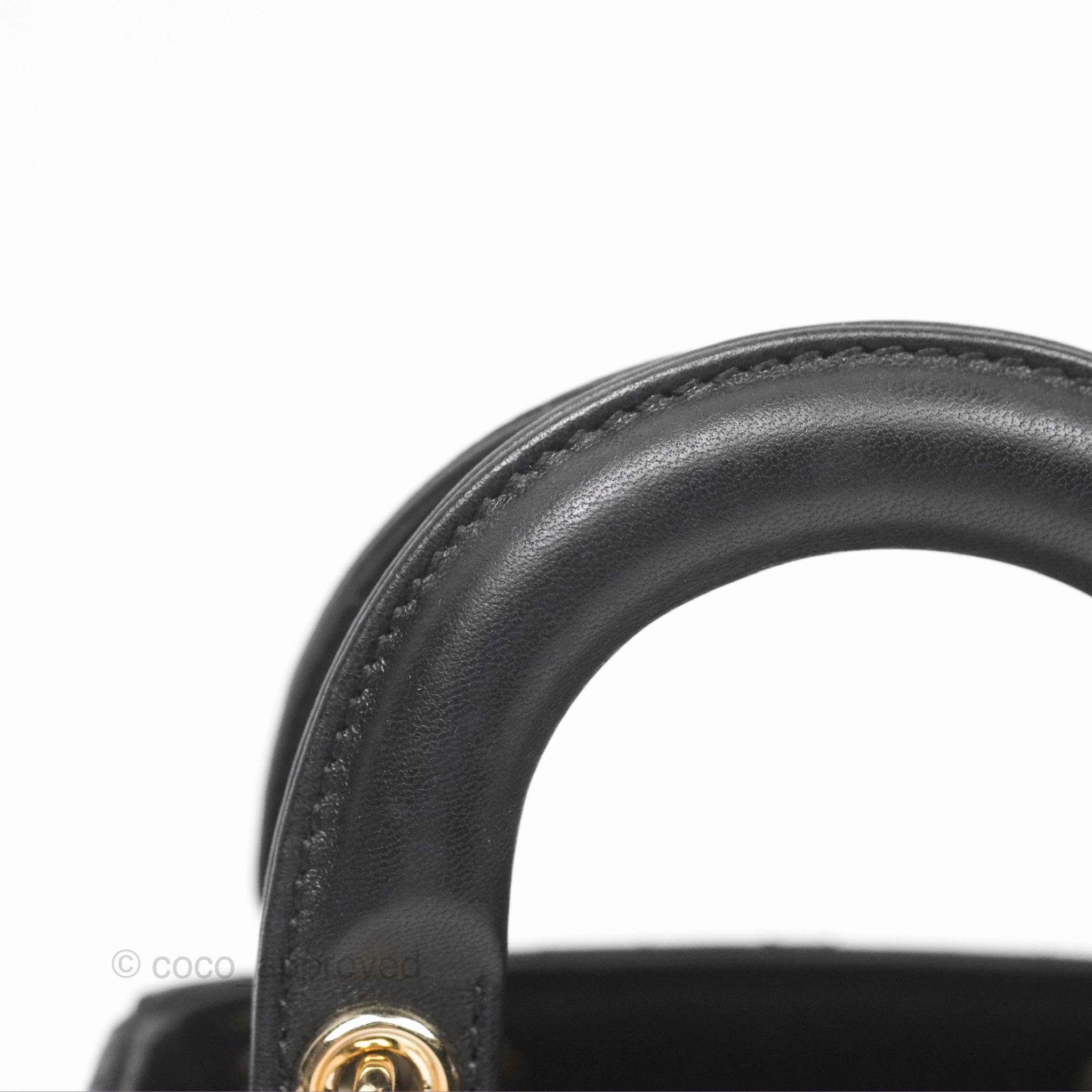 Christian Dior Micro Lady Dior Black Lambskin Gold Hardware