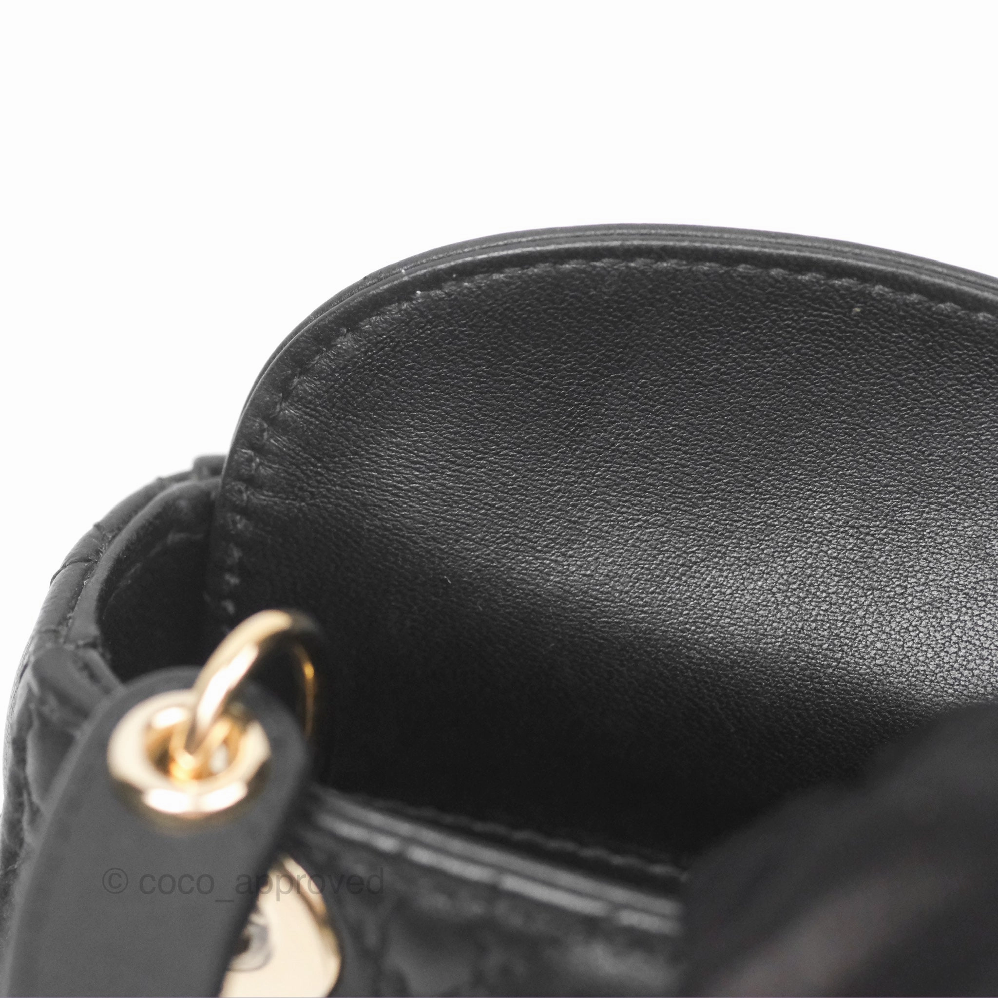 Christian Dior Micro Lady Dior Black Lambskin Gold Hardware