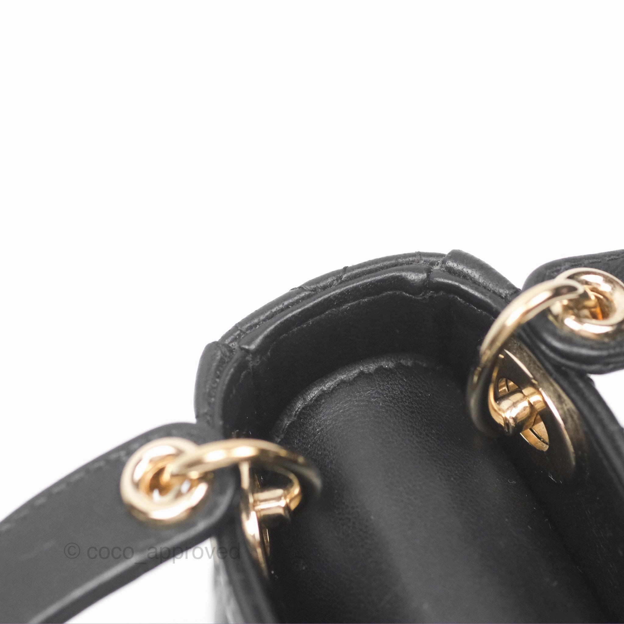 Christian Dior Micro Lady Dior Black Lambskin Gold Hardware