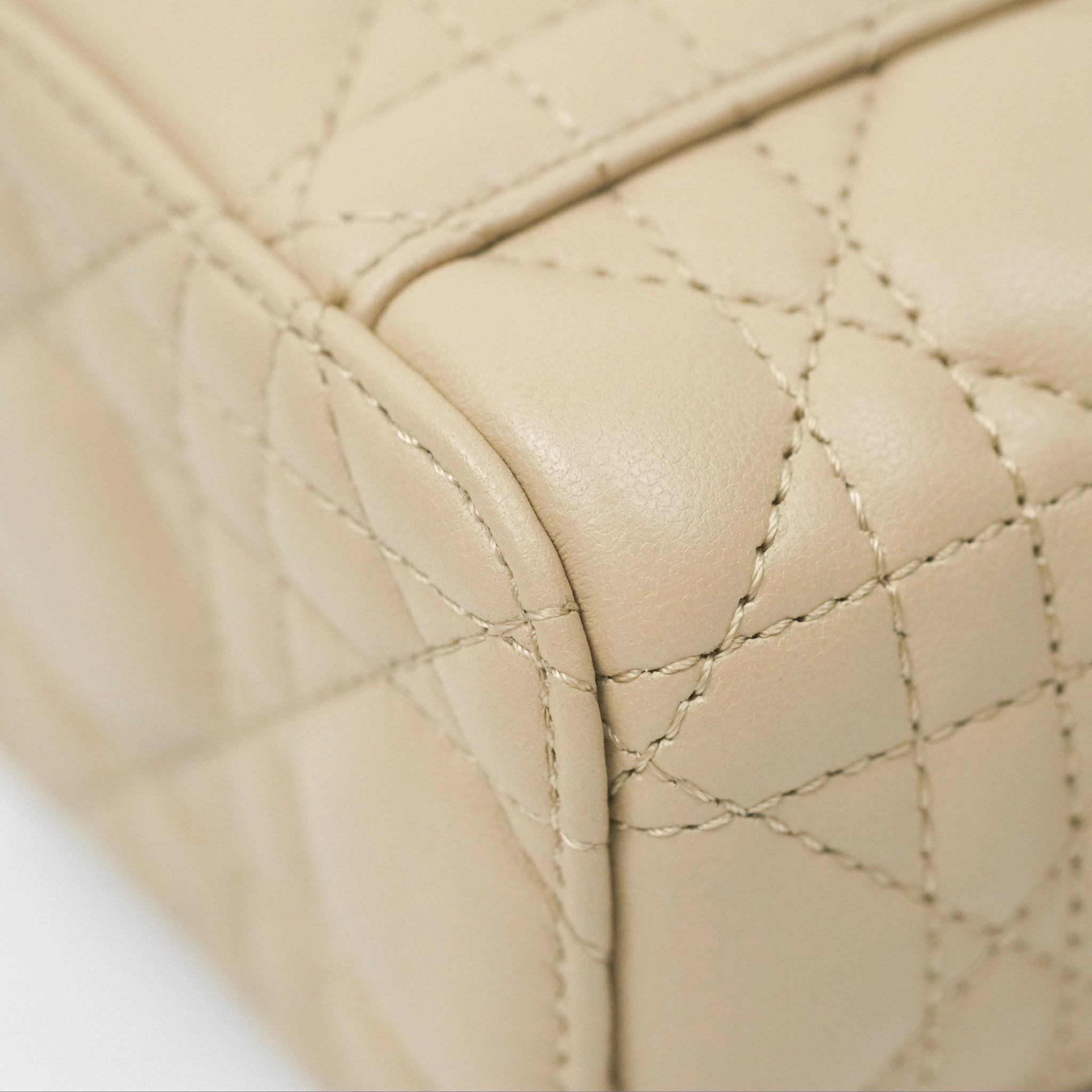 Christian Dior Micro Lady Dior Vanity Case Beige Cannage Lambskin