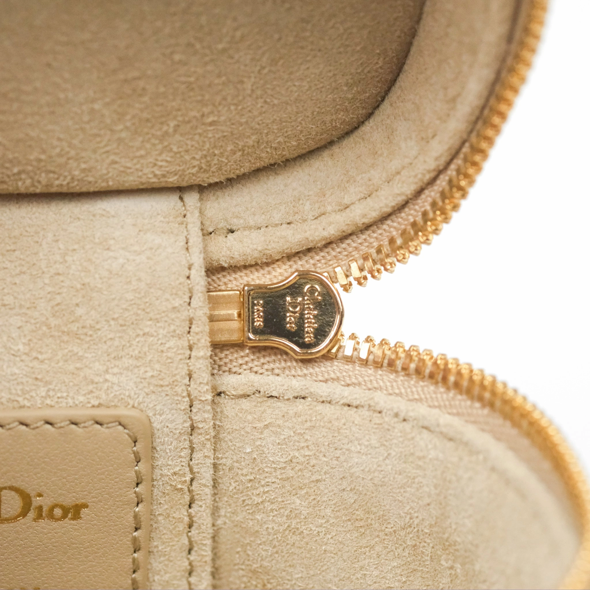 Christian Dior Micro Lady Dior Vanity Case Beige Cannage Lambskin