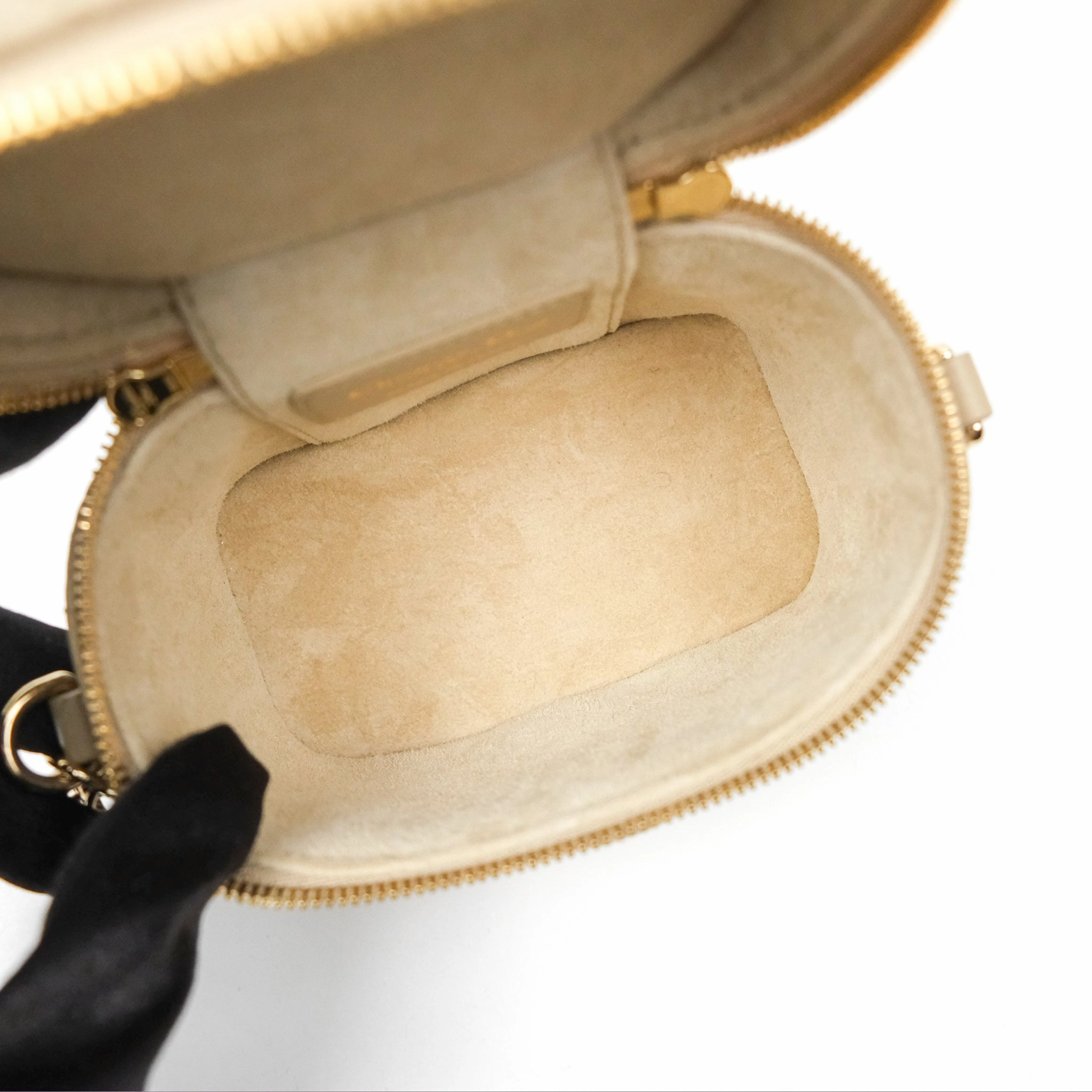 Christian Dior Micro Lady Dior Vanity Case Beige Cannage Lambskin