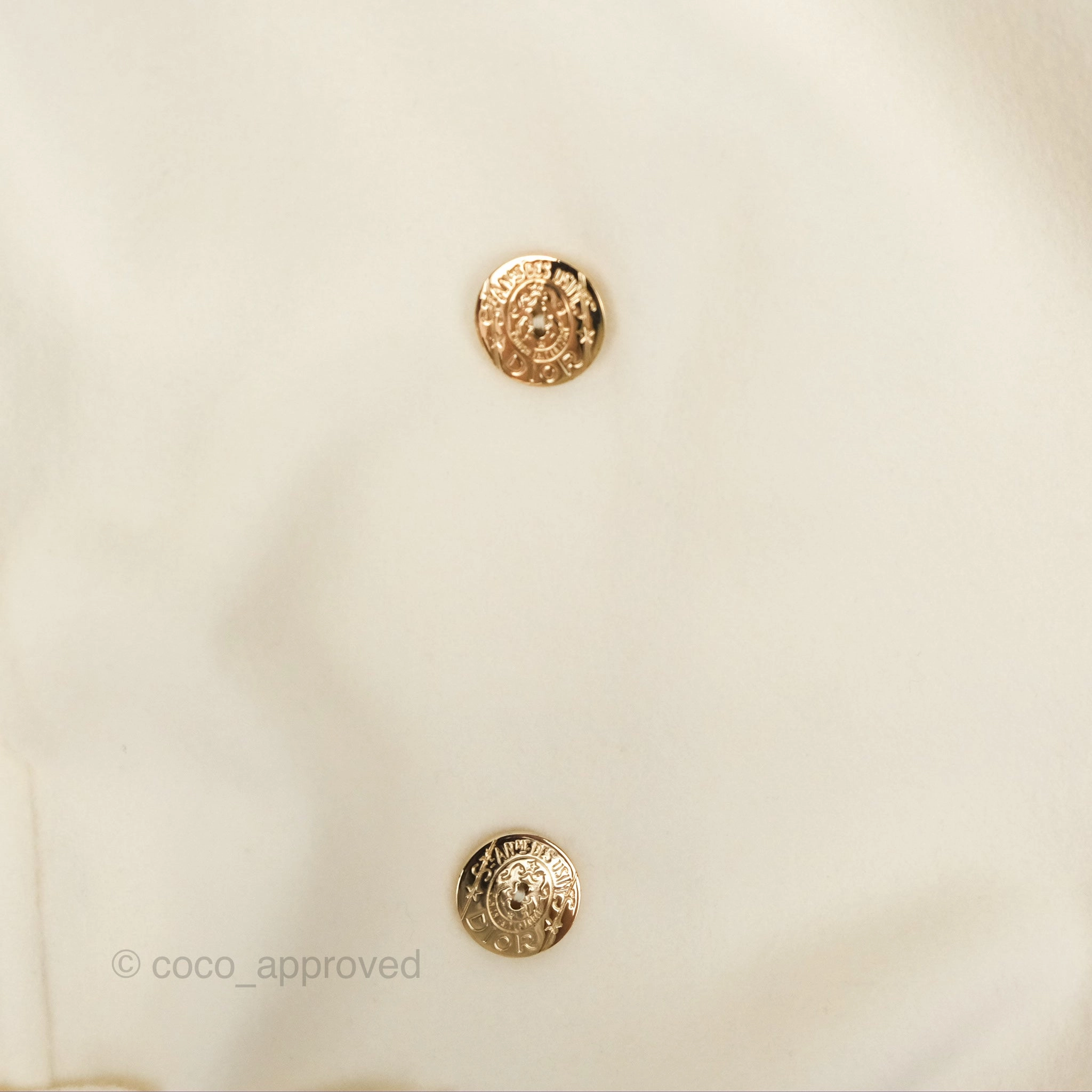 Christian Dior Mid-Length Belted Coat Ivory Size 34