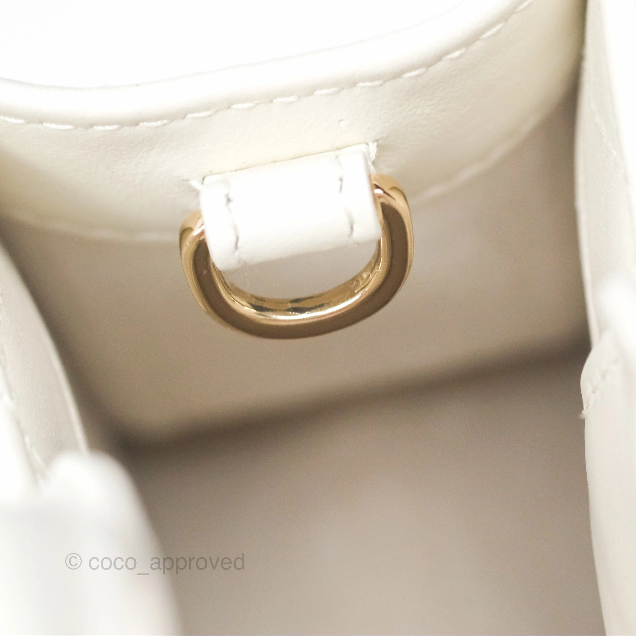 Christian Dior Mini Dior Book Tote Latte Macrocannage Calfskin Gold Hardware